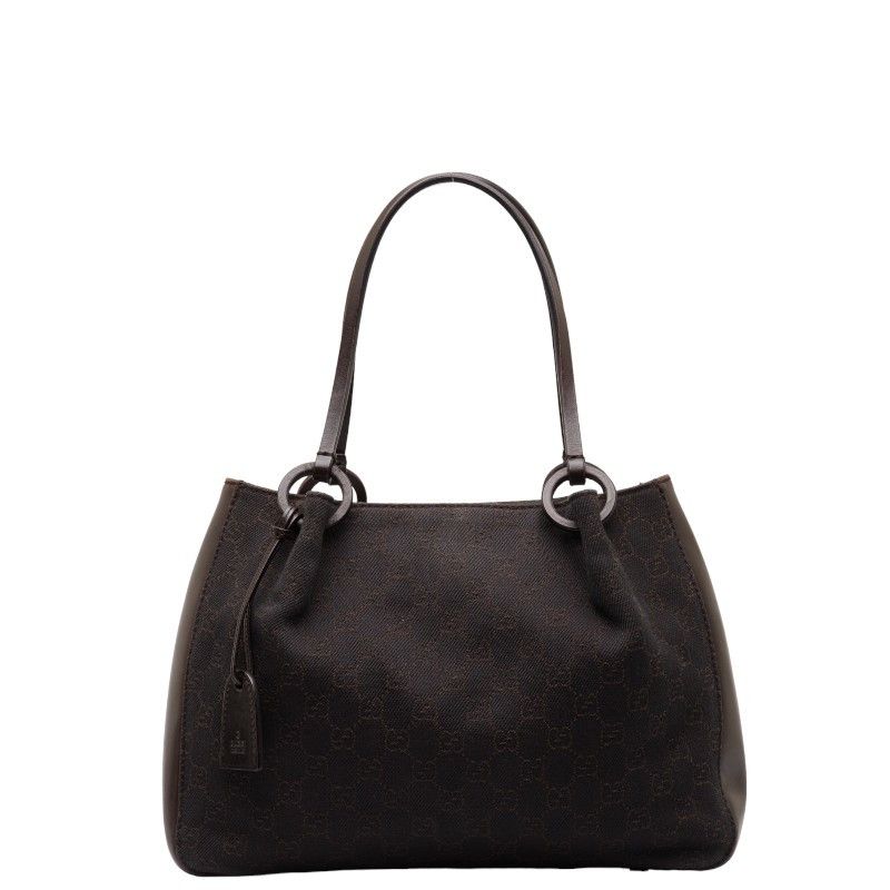 image of Gucci GG Canvas Shoulder Bag in Brown, Women's