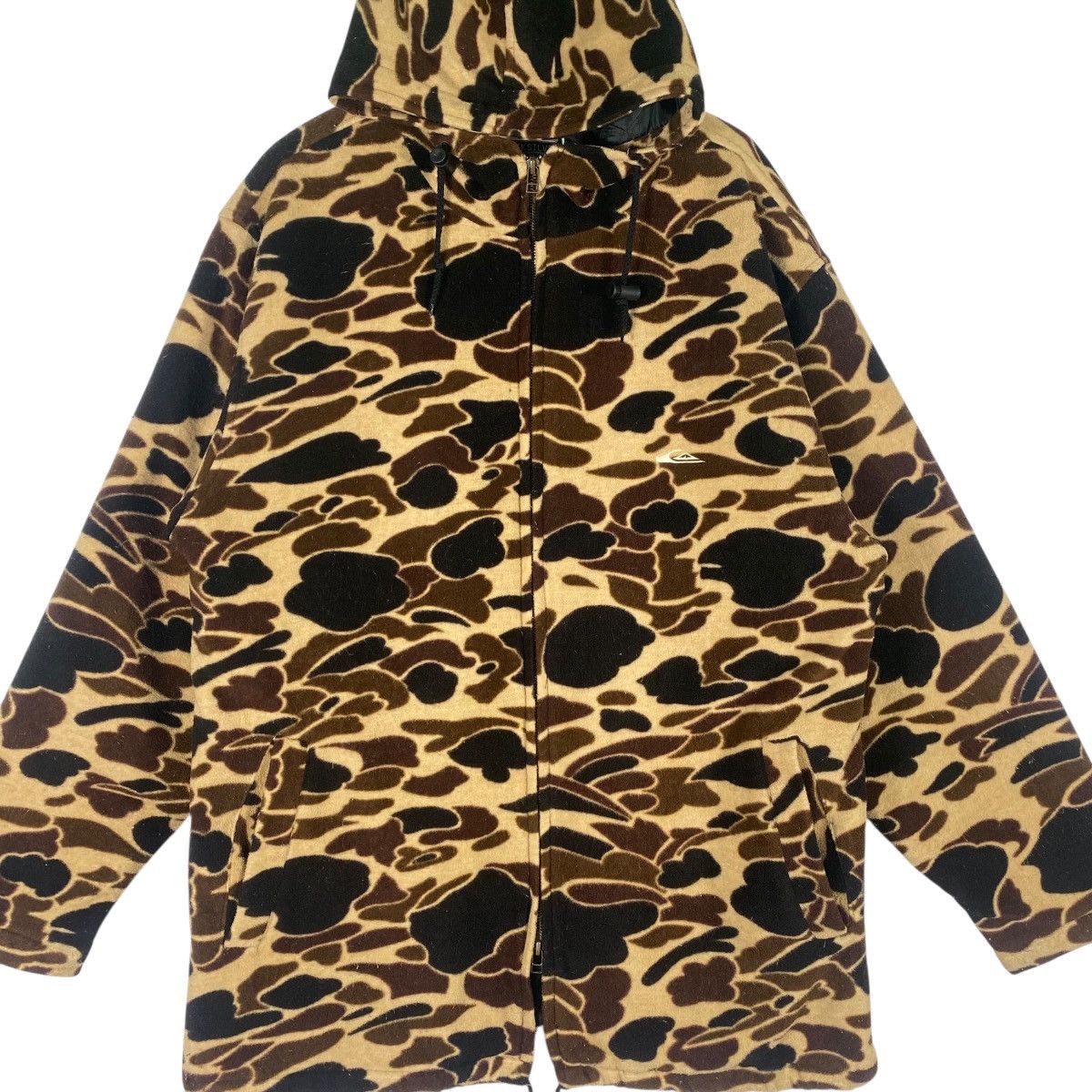 Quiksilver Vintage Quiksilver Duck Camouflage Hoodie Fleece Zipper Size US L / EU 52-54 / 3 - 4 Thumbnail