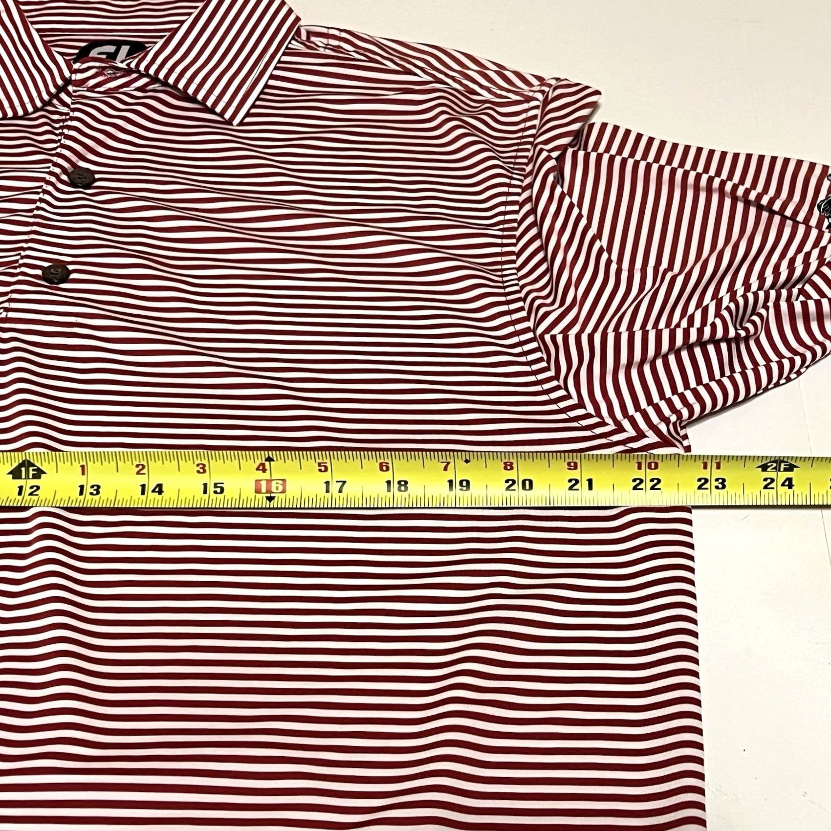 Footjoy FootJoy Polo Mens M Red Stripe Golf Performance Eagle Checkered Flags Shirt Size US M / EU 48-50 / 2 - 7 Thumbnail