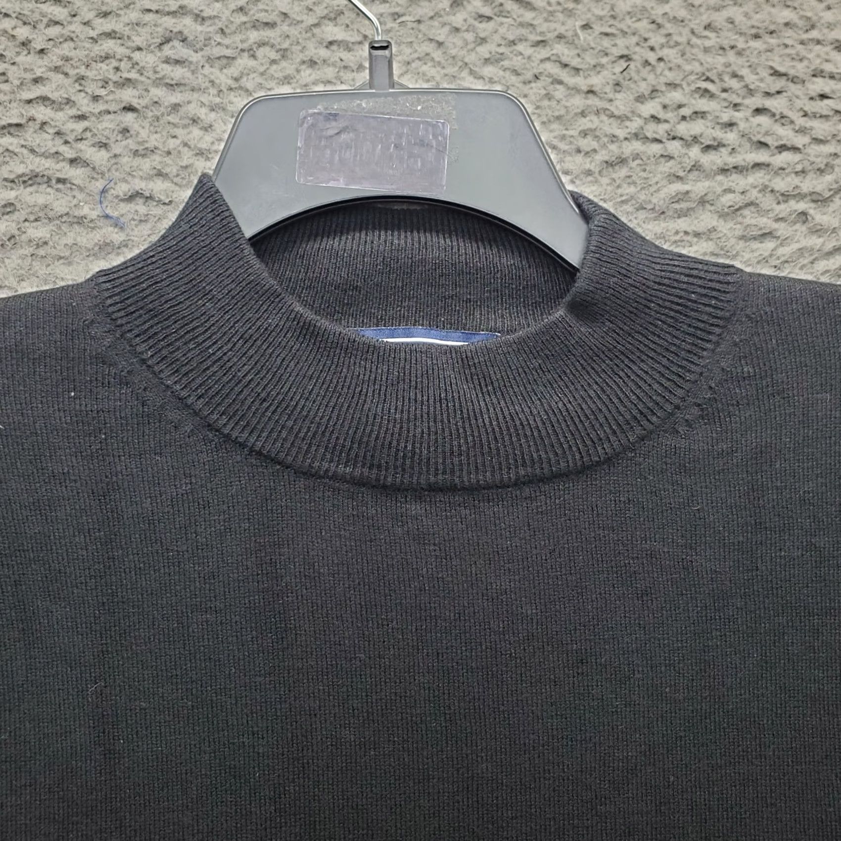 Vintage Paul Fredrick Sweater Mens 3XL Black Knit Silk Long-Sleeve Mock Neck Pullover Size US XXL / EU 58 / 5 - 8 Thumbnail