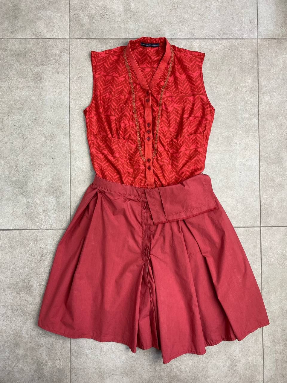 Marithe + Francois Girbaud Marithe + Francois Girbaud Vestsareety Gibrid Blouse Dress Size S / US 4 / IT 40 - 1 Thumbnail