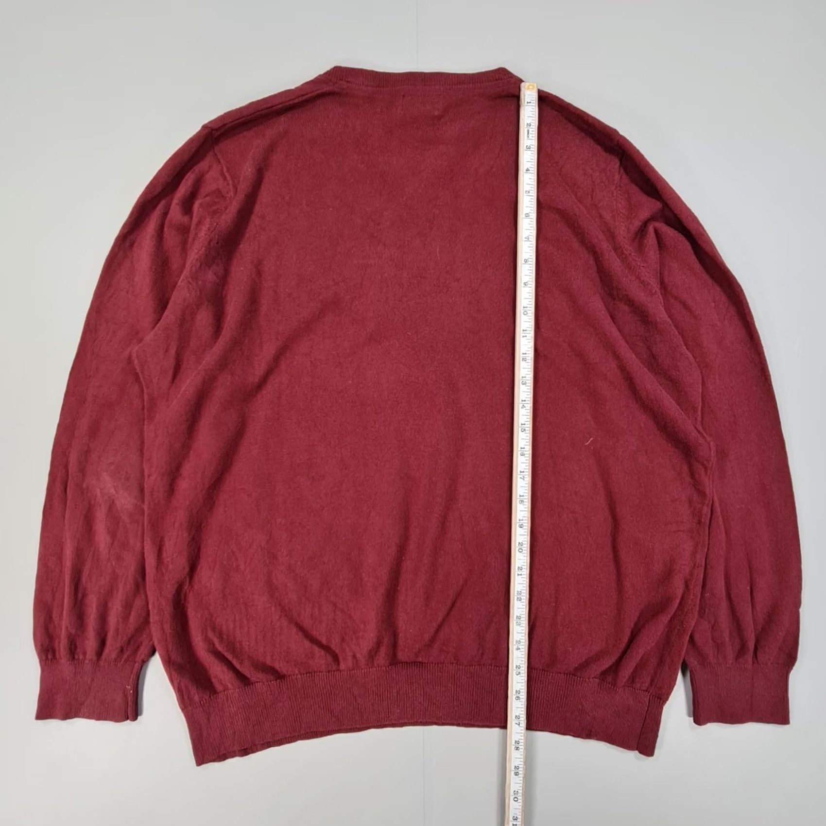Vintage LL Bean Mens Jumper Burgundy Red XL Cotton Cashmere V-Neck Knitted Pullover Men’s Pullover Shirts Jumper Red XL Mens Size US XL / EU 56 / 4 - 5 Thumbnail