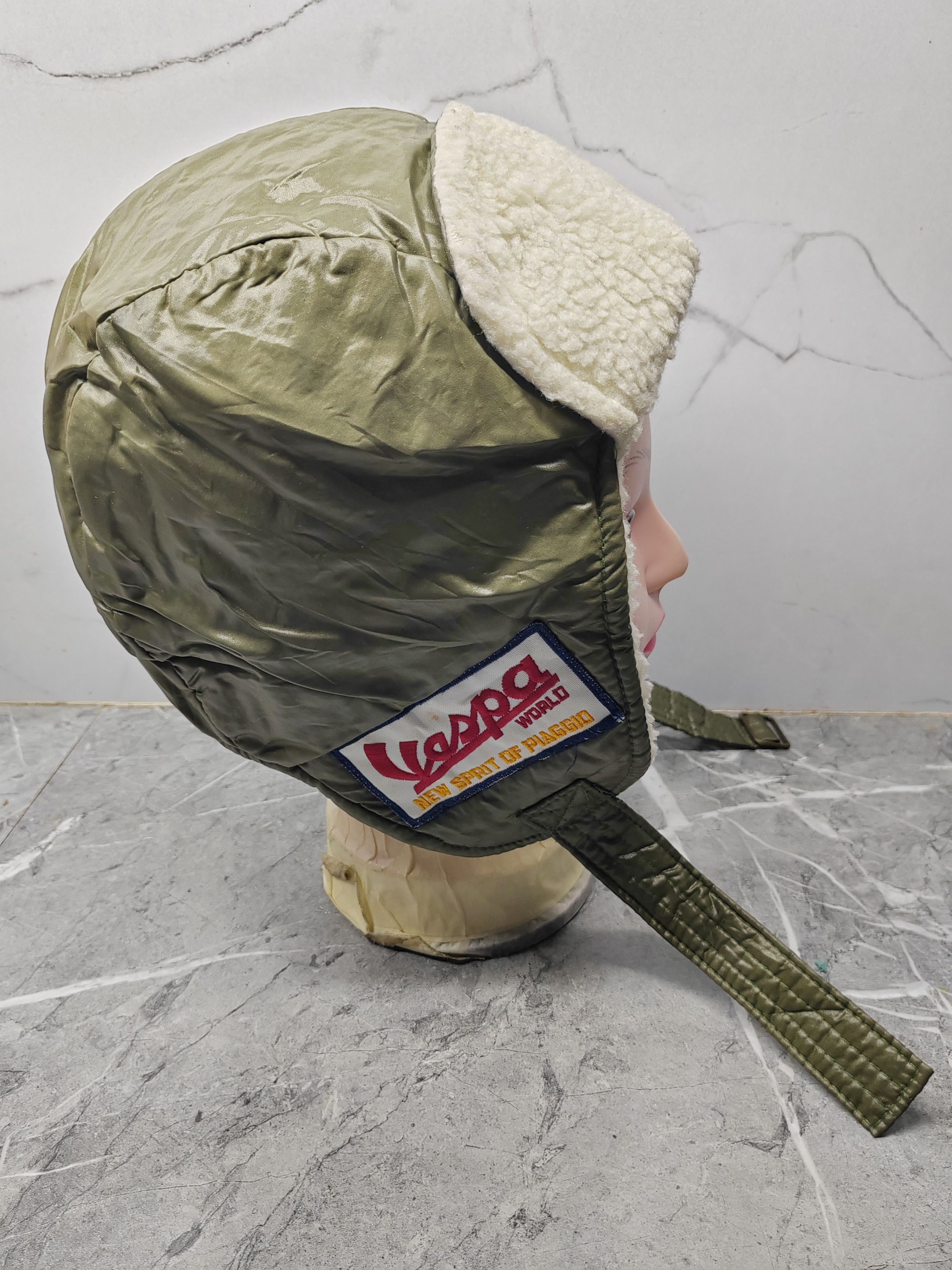 Japanese Brand Vintage Vespa Fleece Earflap Cap Hat Size ONE SIZE - 5 Thumbnail