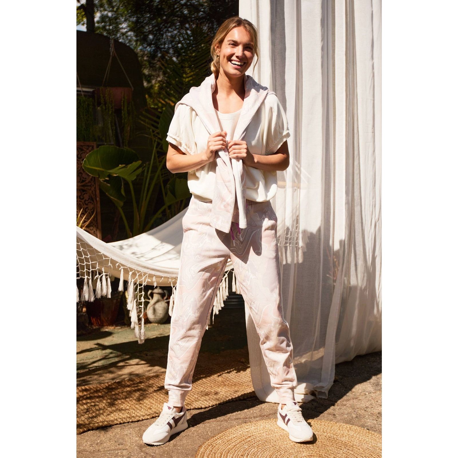 New Anthropologie The Upside Long Island Marbled Joggers
