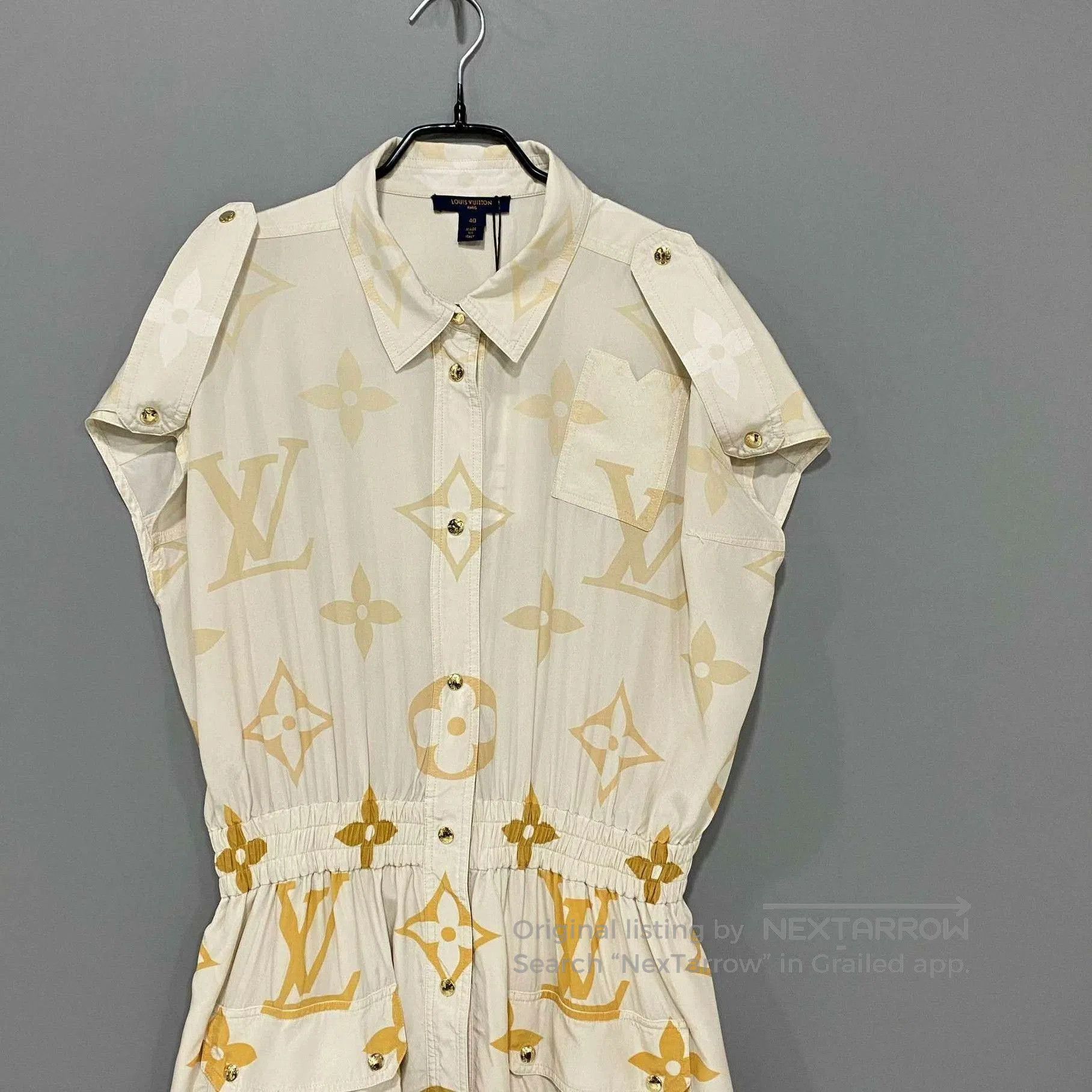 Louis Vuitton Louis Vuitton Sleeveless Silk Monogram Dress. Size S / US 4 / IT 40 - 2 Thumbnail