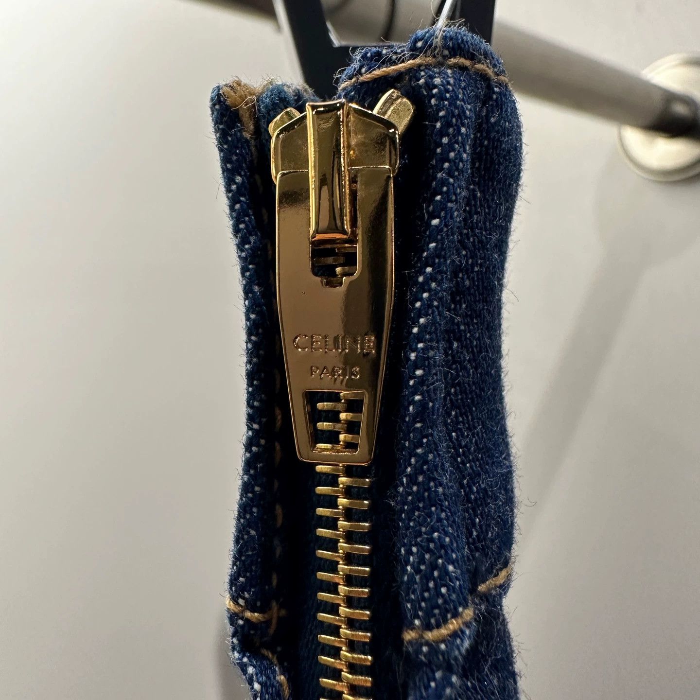 Celine Celine apr655 Triomphe Gold Hardware Flared Jeans Women's 26 Size 26" / US 2 / IT 38 - 7 Thumbnail
