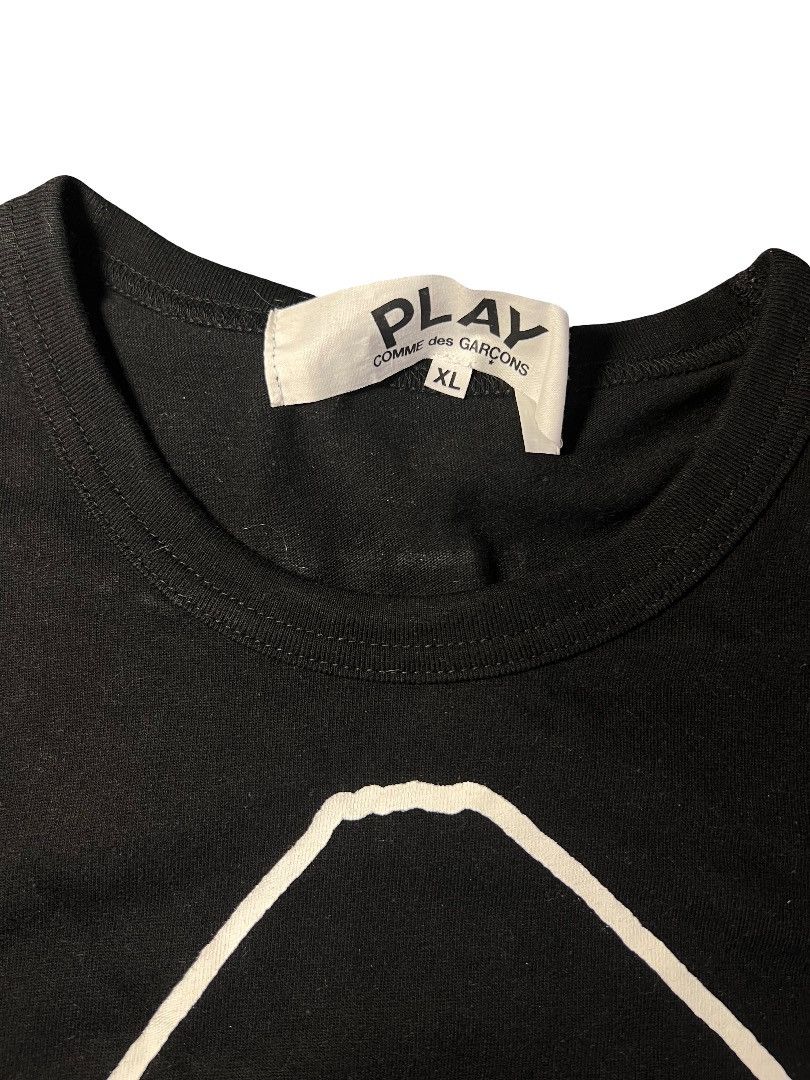 Comme des Garcons Comme des Garçons PLAY heart logo T-shirt in black, size XL. Size US XL / EU 56 / 4 - 2 Thumbnail