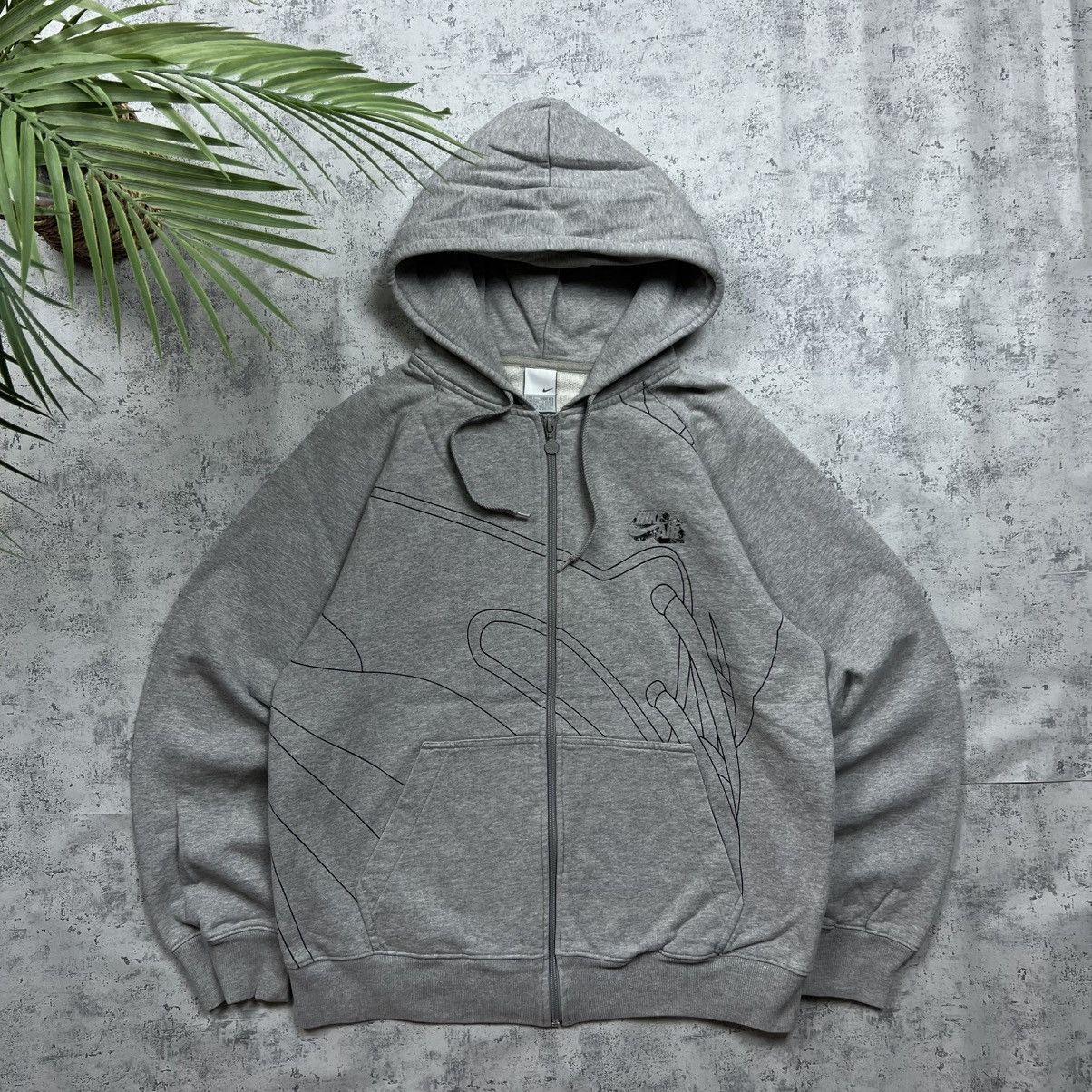 Nike 90s NIKE AIR VINTAGE Y2K OVERSIZED ZIP UP RETRO HOODIE Size US L / EU 52-54 / 3 - 1 Thumbnail