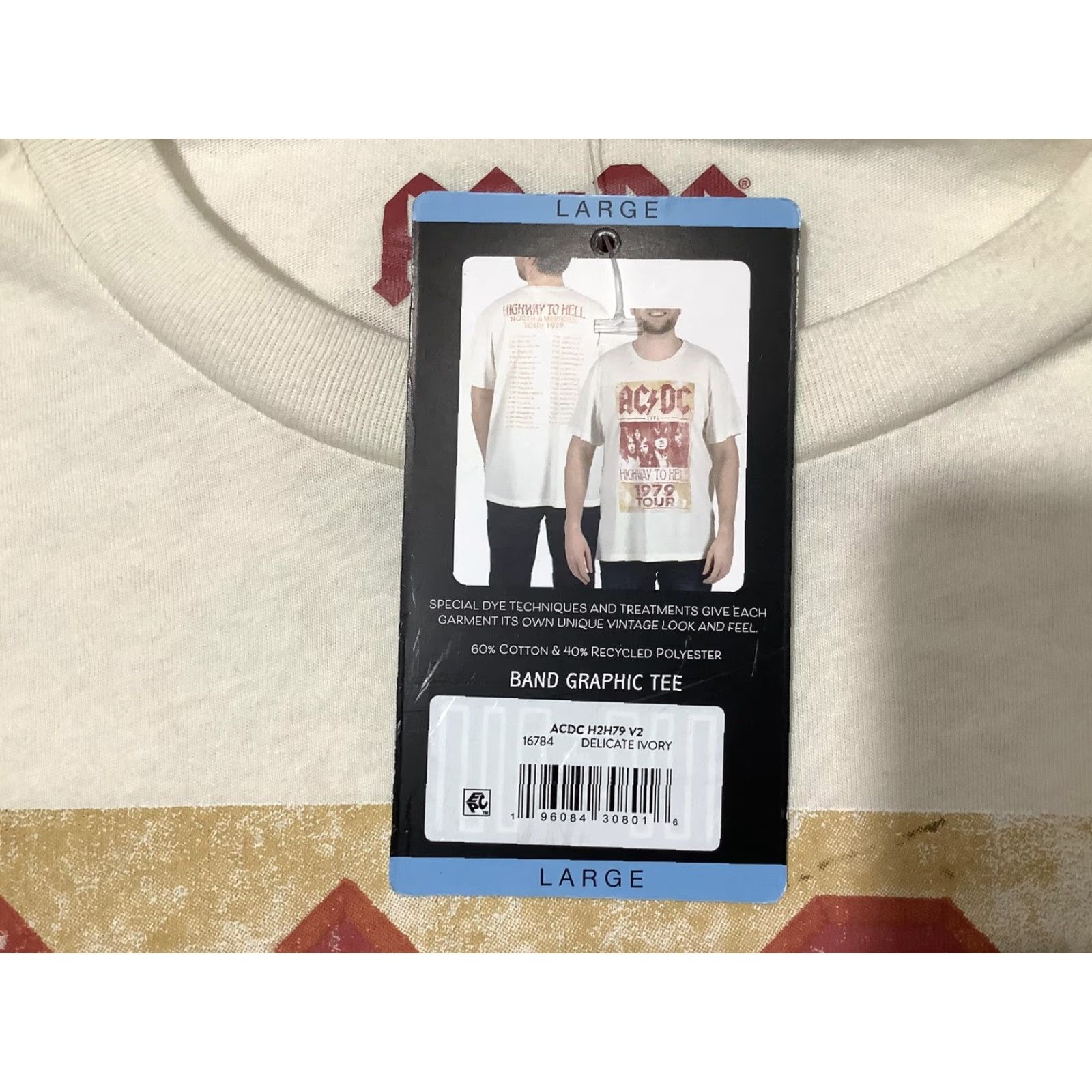 Vintage AC/DC Highway To Hell Shirt Mens Large White 1979 Tour Band Graphic Vintage Style Shirt Mens Large White 1979 Tour Graphic Print AC/DC Size US L / EU 52-54 / 3 - 3 Thumbnail