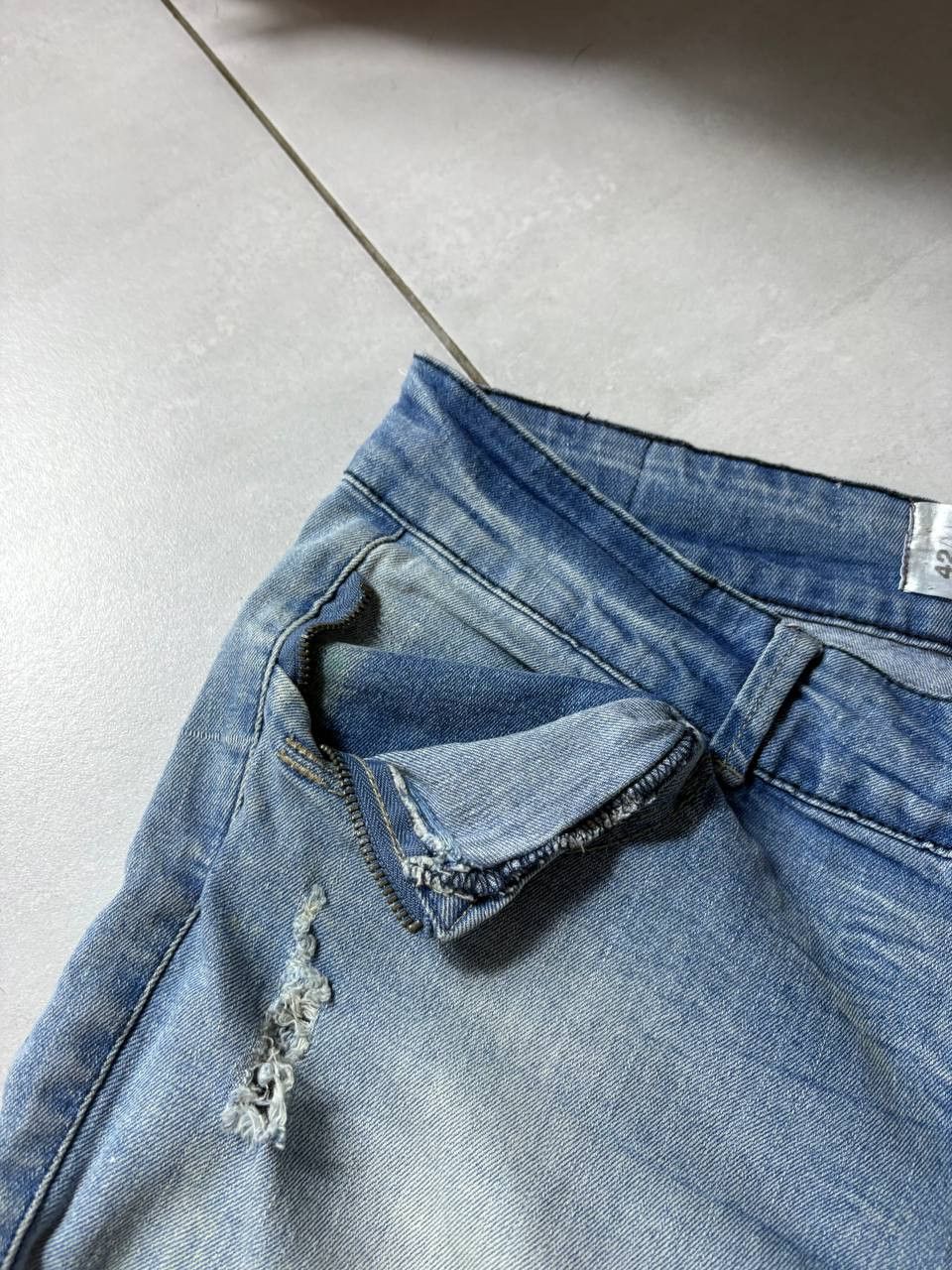 Japanese Brand rare flared blue jeans bootcut Size US 34 / EU 50 - 4 Thumbnail