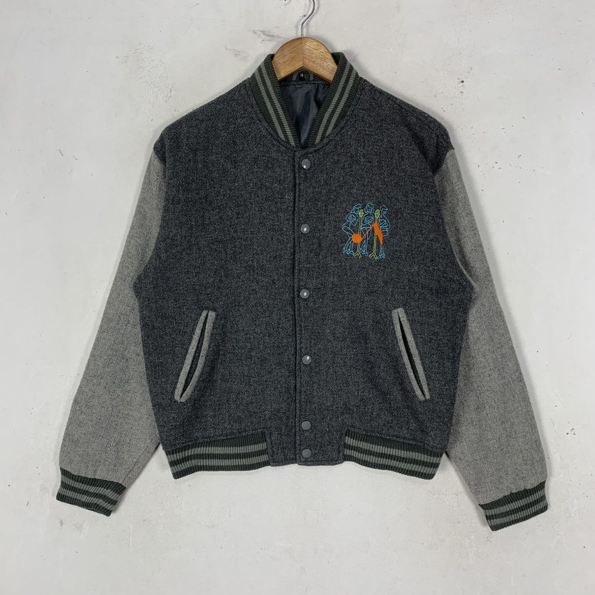 Vintage Vintage Easy Voice Embroidered StreetWear Varsity Jacket Size US M / EU 48-50 / 2 - 2 Thumbnail