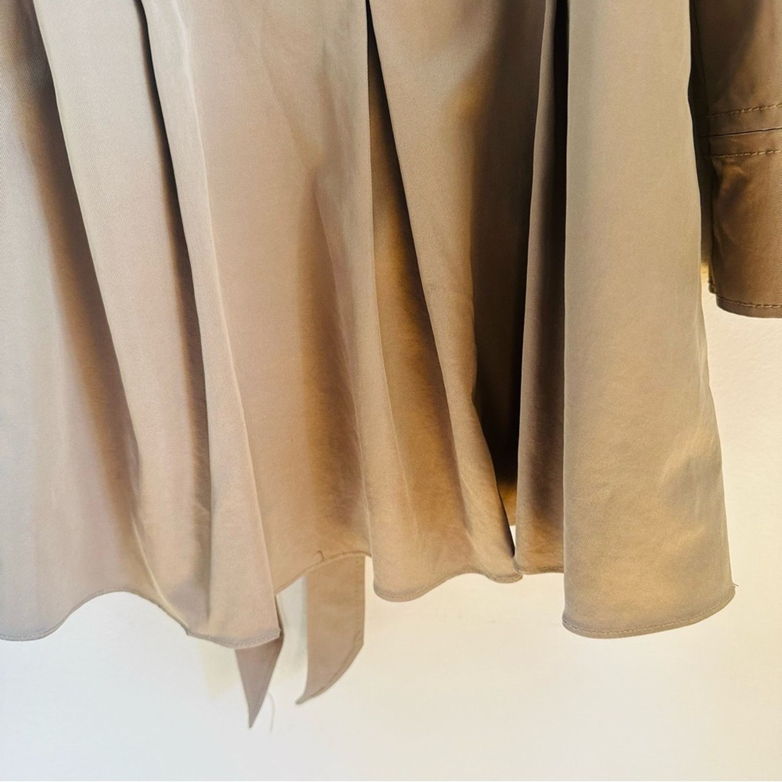 Anthropologie ANTHROPOLOGIE Idra Clinton Cream Ruffle Trench Coat Jacket Size S / US 4 / IT 40 - 6 Thumbnail