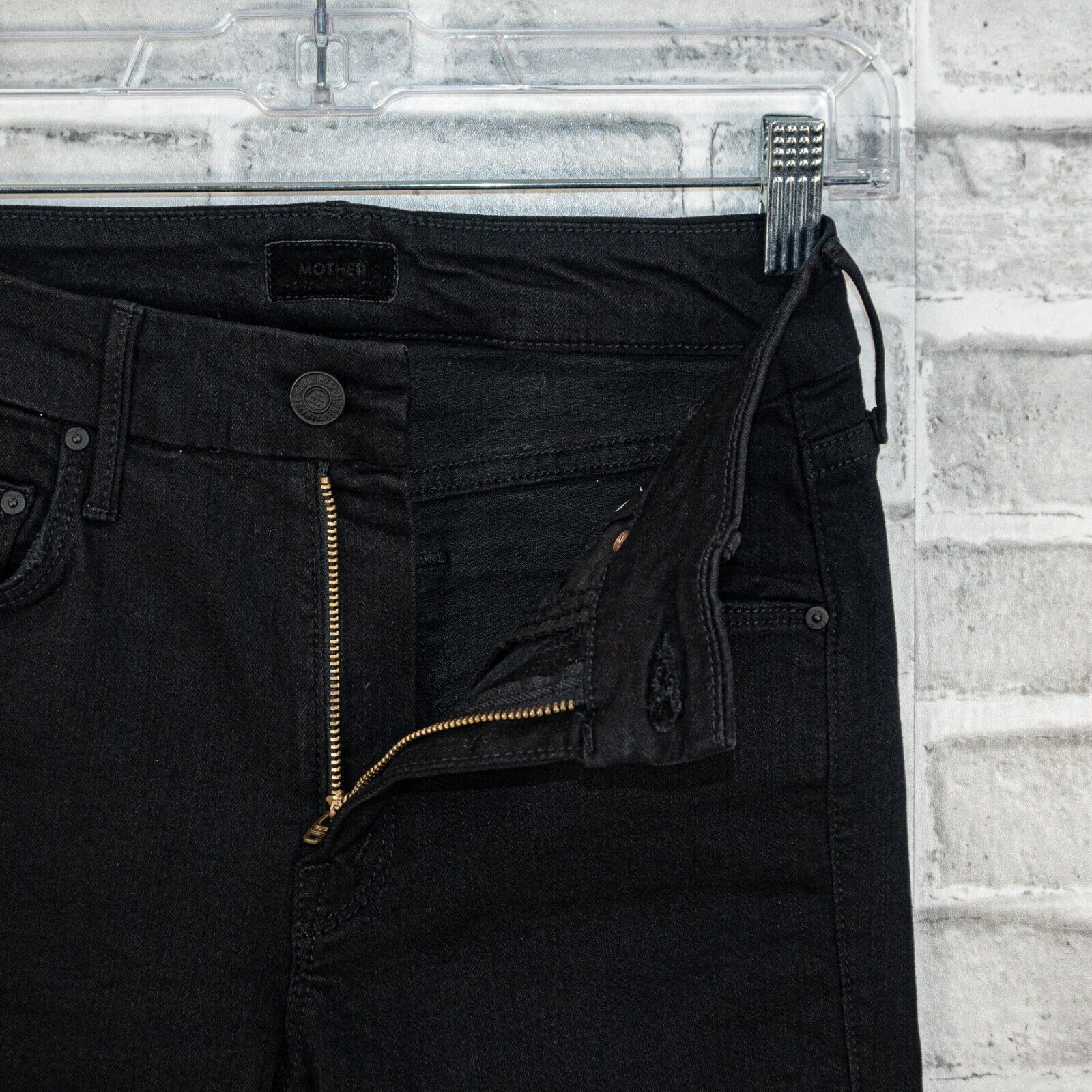 MOTHER MOTHER Denim The Looker Jeans in Black Not Guilty Size 24 Size 24" / US 00 / IT 34 - 6 Thumbnail