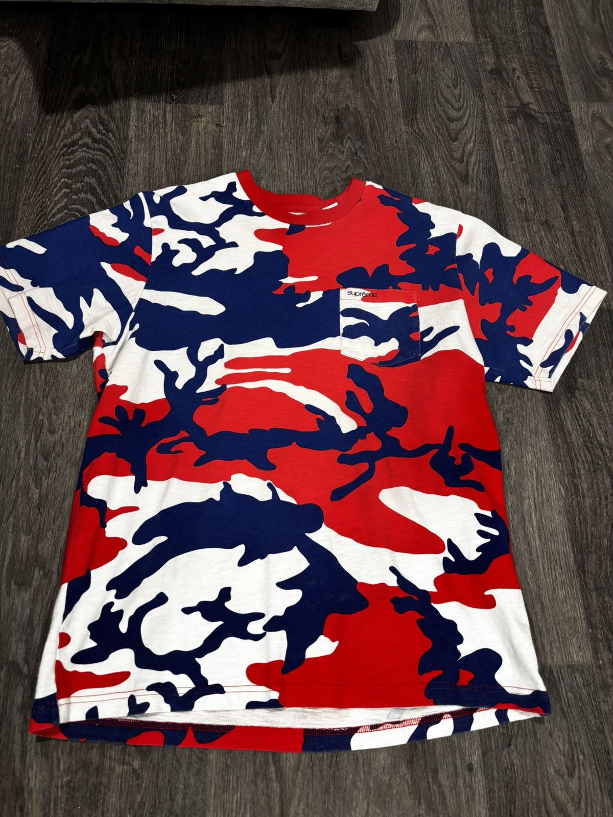 Supreme Supreme Red Camo Pocket Tee Size US L / EU 52-54 / 3 - 1 Thumbnail