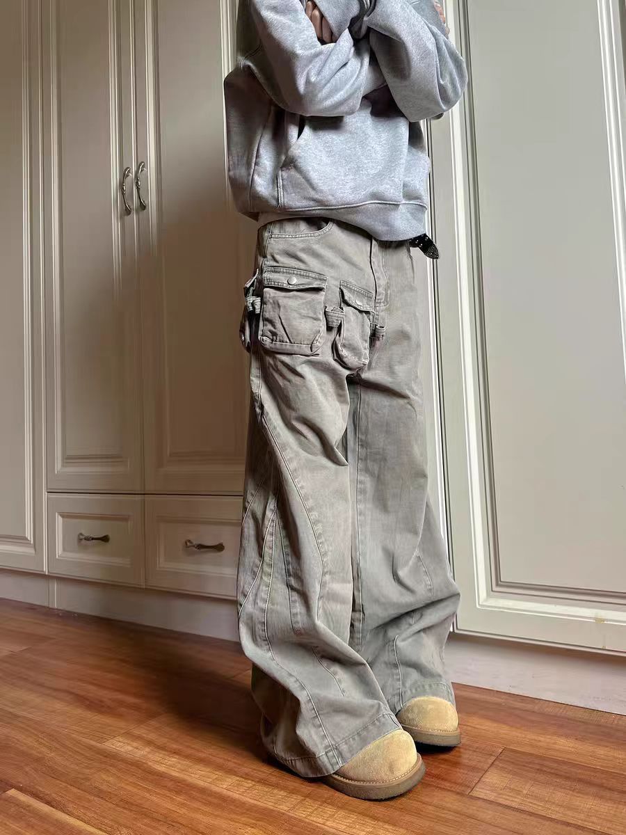 Jean Multi-pocket Workwear Wide-Leg Jeans Size US 34 / EU 50 - 5 Thumbnail