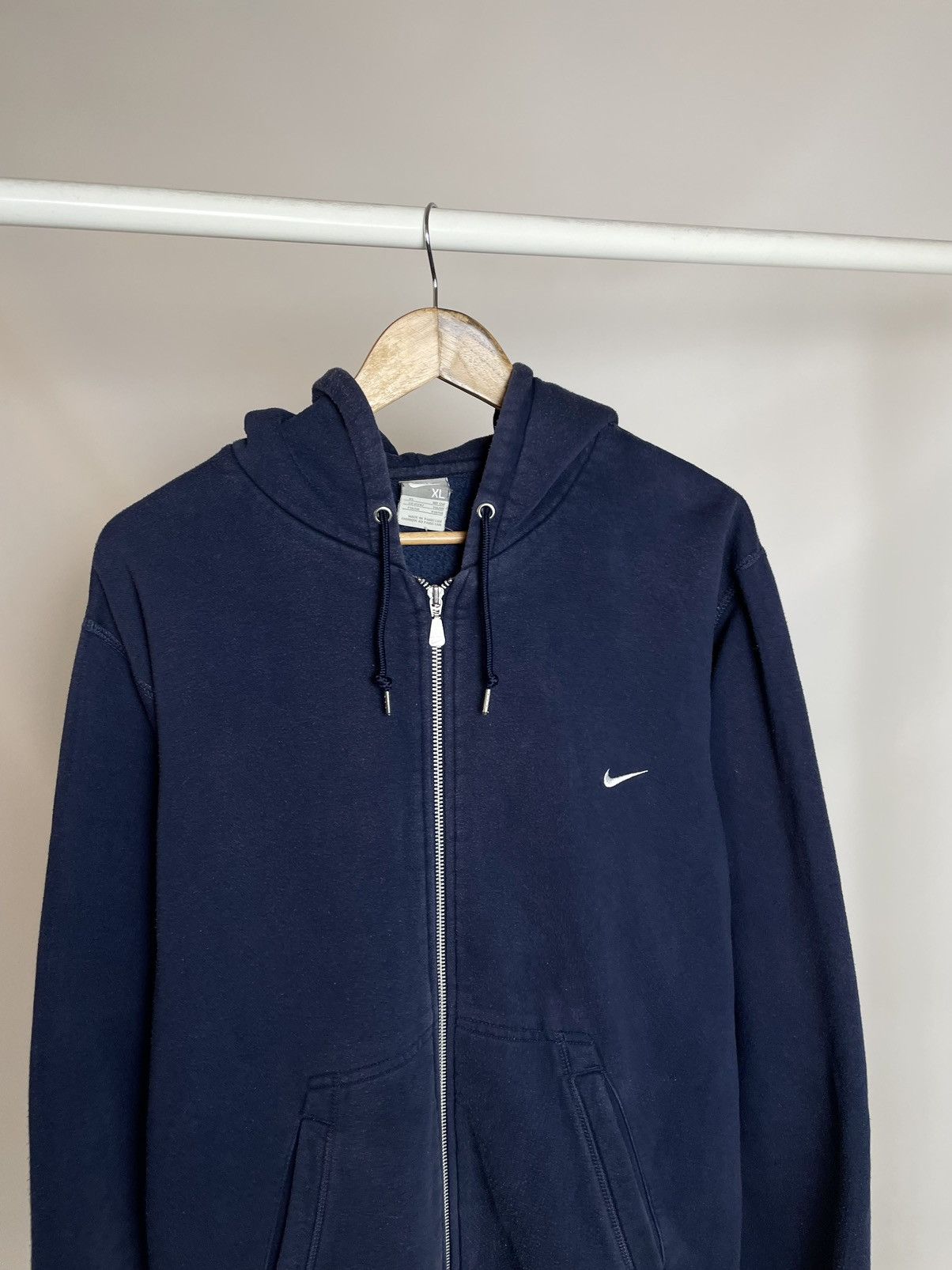 Nike Nike 🌚 Vintage full zip blue small logo hoodie sweatshirt Size US XL / EU 56 / 4 - 2 Thumbnail