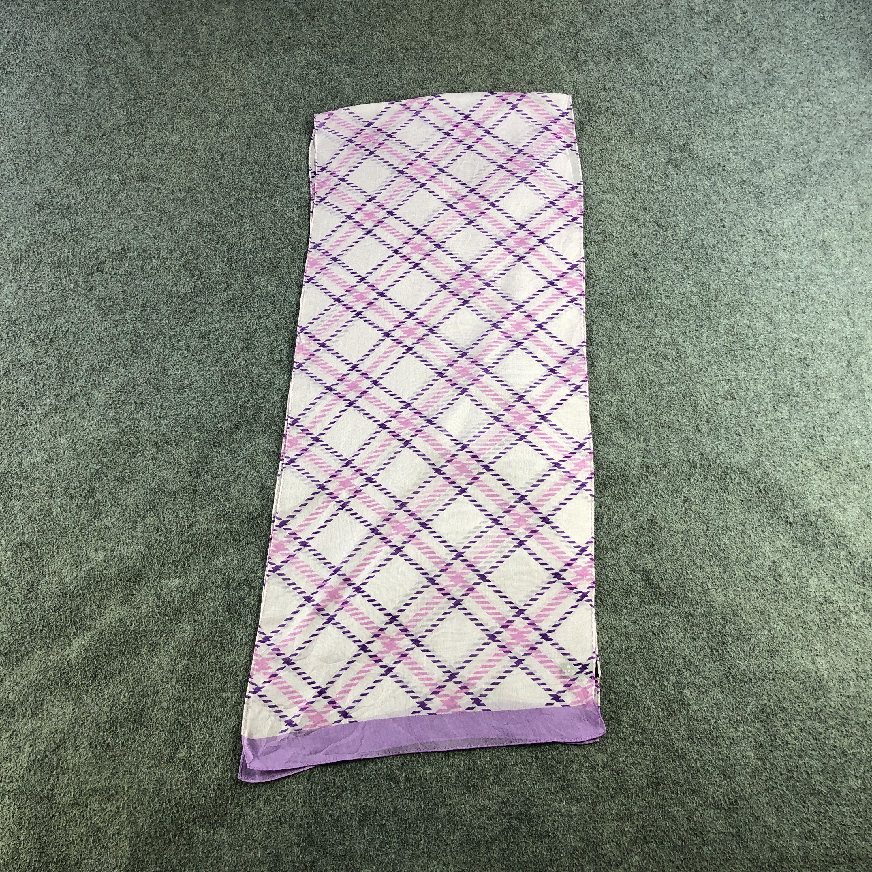 Vintage Vintage Argyle Silk Stole Silk Scarf M1400 Size ONE SIZE - 2 Thumbnail
