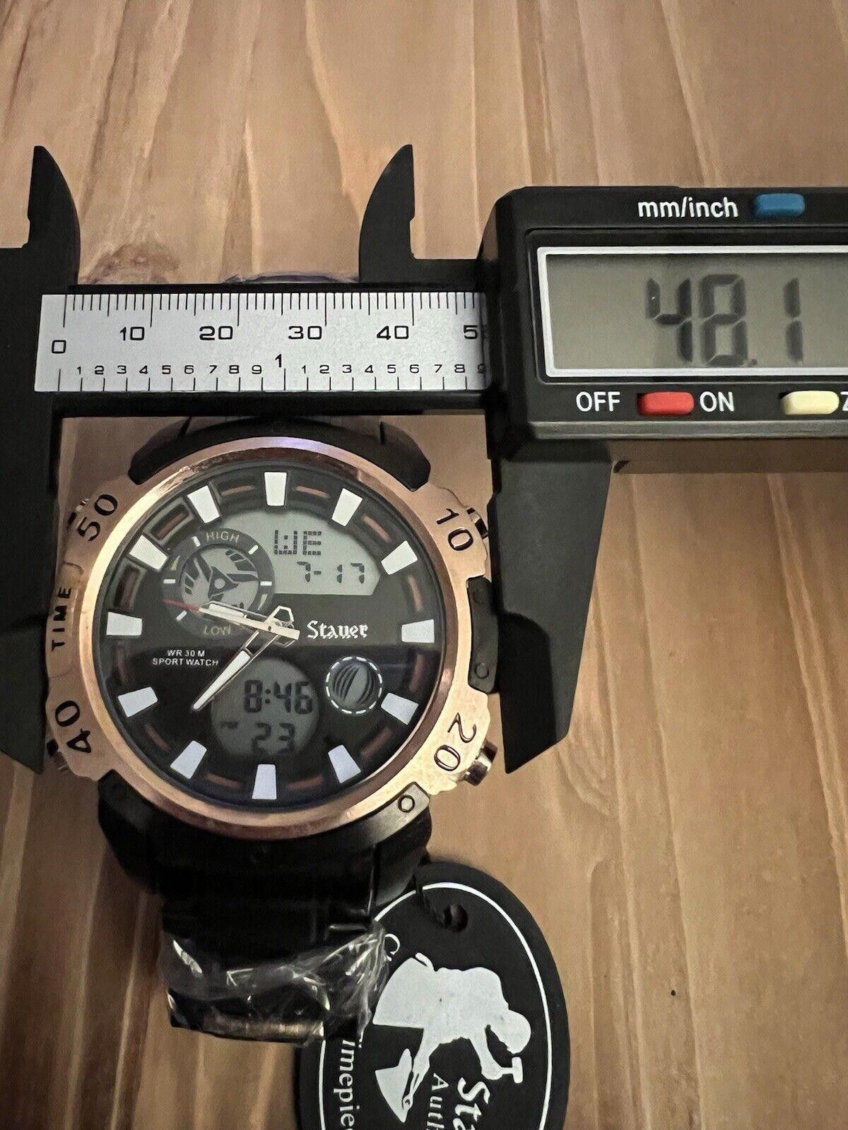 Designer Stauer men’s watch Digital And Analog New Battery Size ONE SIZE - 2 Thumbnail