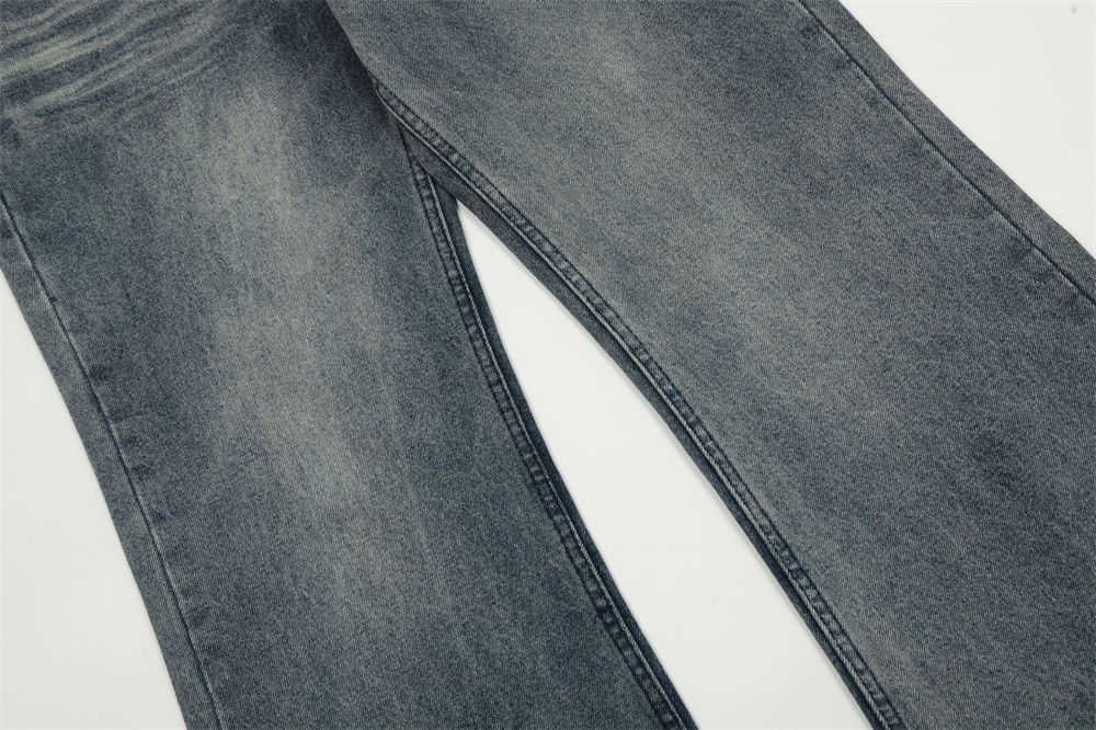 Japanese Brand Washed distressed pocket embroidery loose wide-leg jeans Size US 34 / EU 50 - 6 Thumbnail