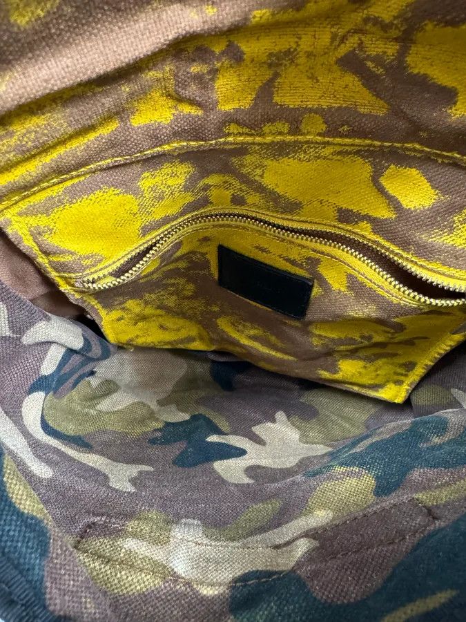 Dolce & Gabbana 2000s Dolce & Gabbana Military Camo Aged Yellow Shoulder Bag Size ONE SIZE - 9 Thumbnail