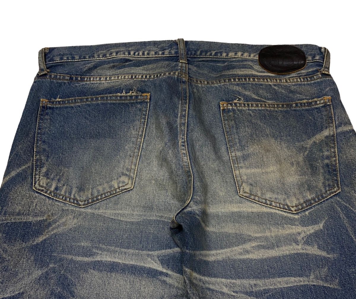 If Six Was Nine Rare Design Vintage Japanese Brand Basik Flared Jeans 1990s Size US 36 / EU 52 - 4 Thumbnail