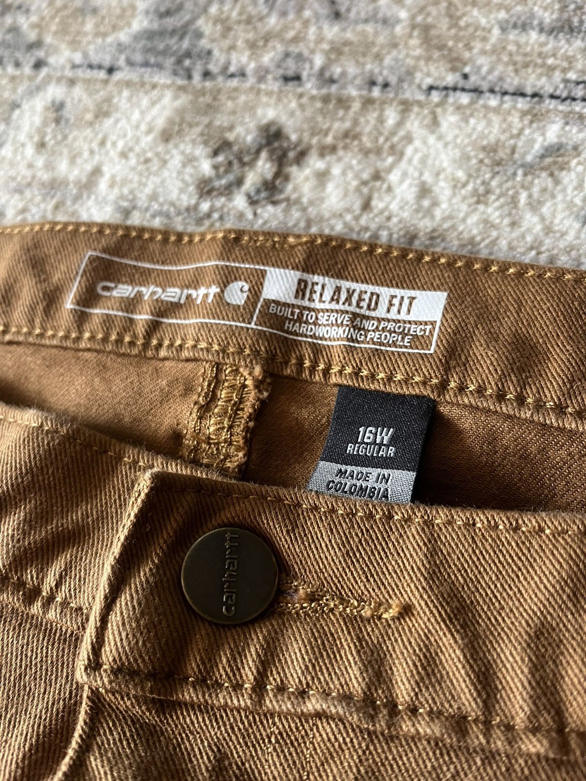 Carhartt Relaxed Carpenter Cargo Barn Double Front Twill Pants Size 38" / US 16 / IT 52 - 5 Thumbnail