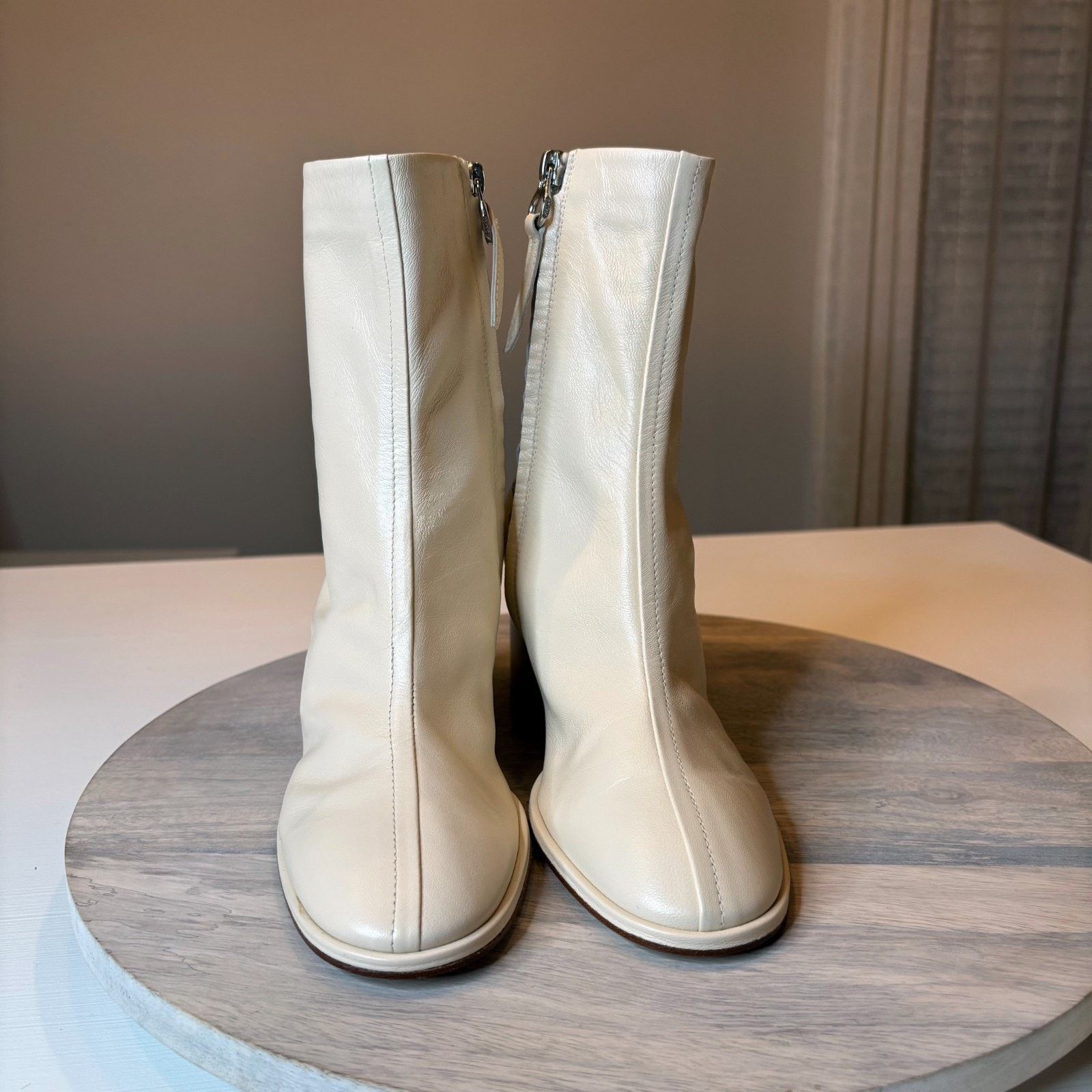 aeyde Aeyde Andrea Cream Leather Ankle Boots New Nordstrom US 7 Size US 7 / IT 37 - 5 Thumbnail
