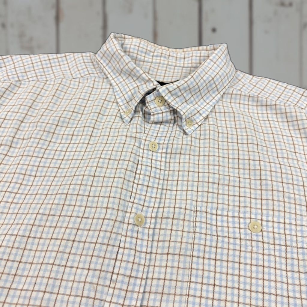 Vintage Onward Reserve Shirt Mens XL Plaid Blue Brown Long Sleeve Button-Up Casual Cotton Size US XL / EU 56 / 4 - 1 Thumbnail