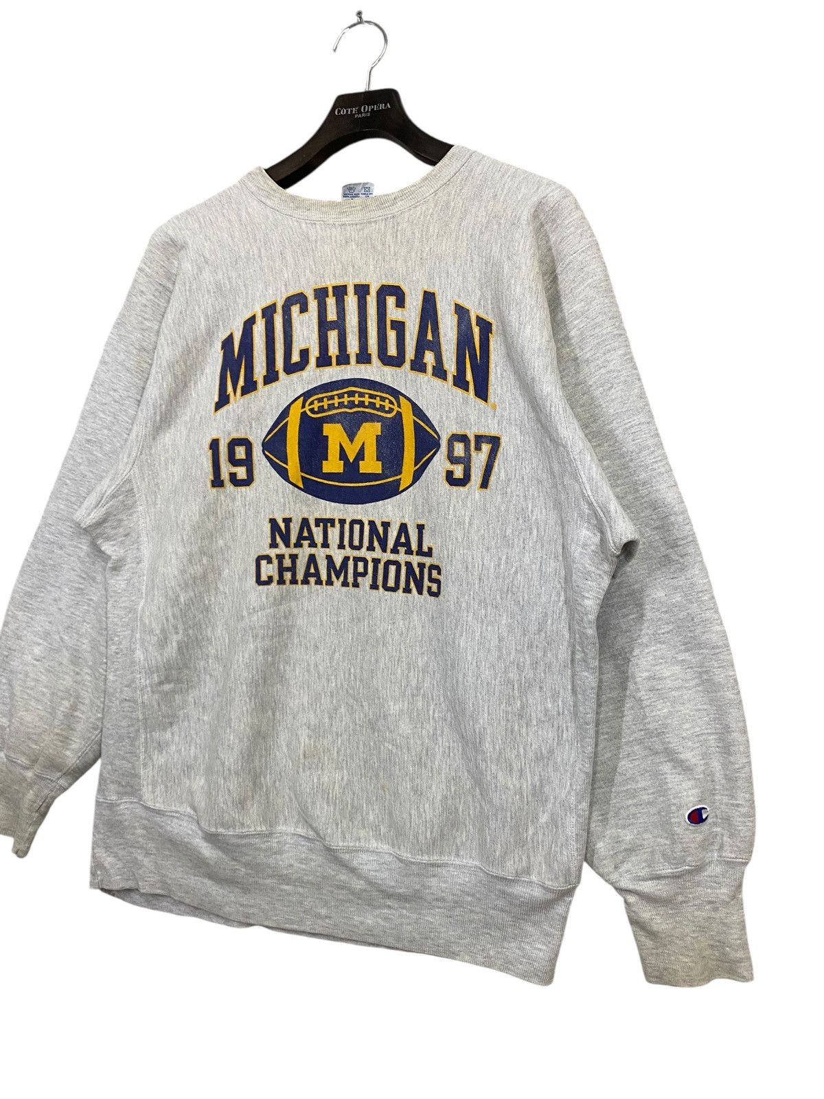 Champion Vtg 90s michigan wolverines national champions sweatshir Size US XL / EU 56 / 4 - 2 Thumbnail