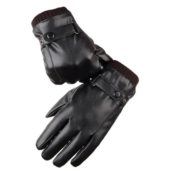 VIBE Men Gloves Black Winter Mittens Size ONE SIZE - 2 Thumbnail