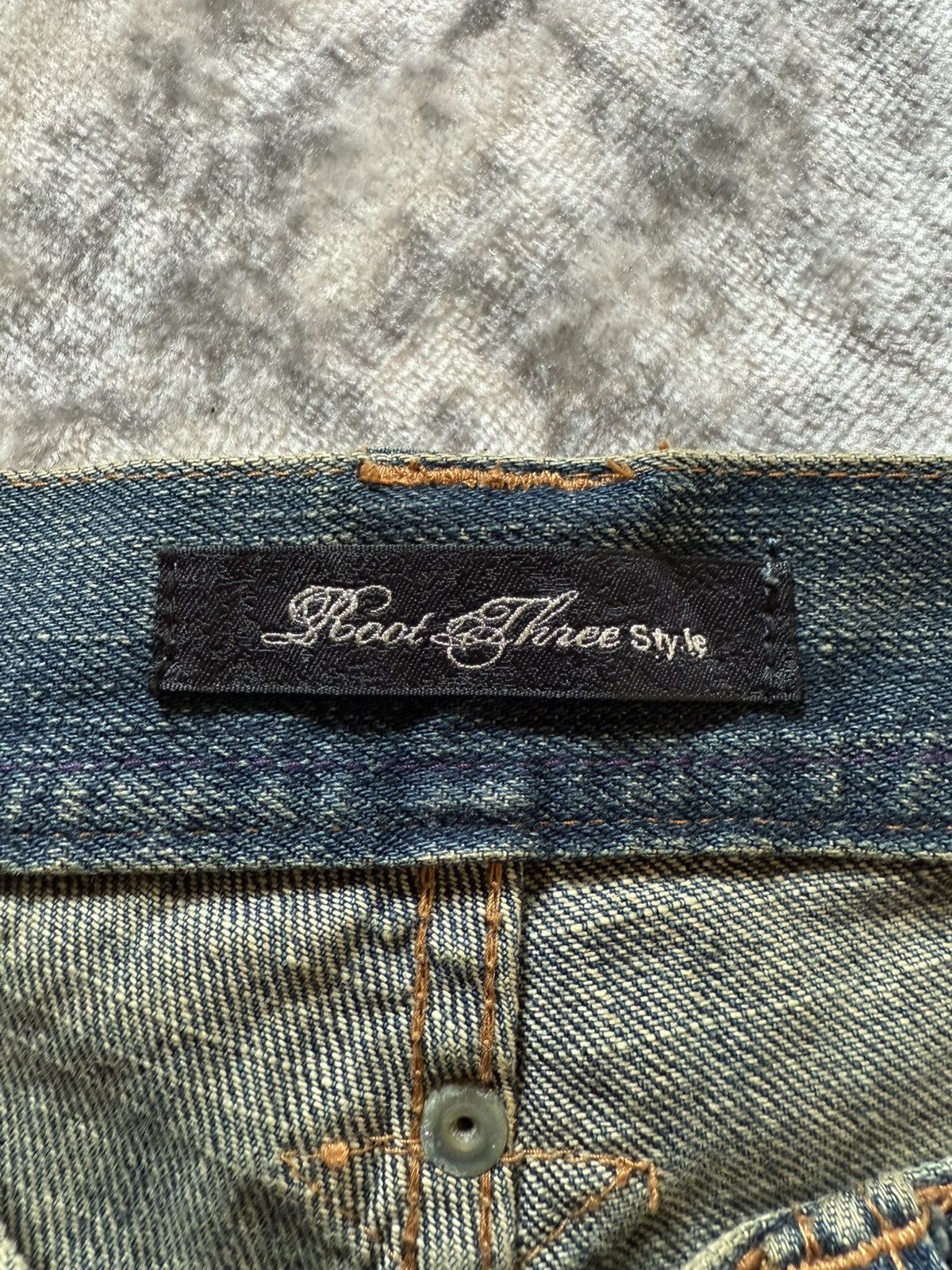 If Six Was Nine Root Three Japan Studded & Pierced Rusty Wash Flared Jeans Size US 32 / EU 48 - 24 Thumbnail
