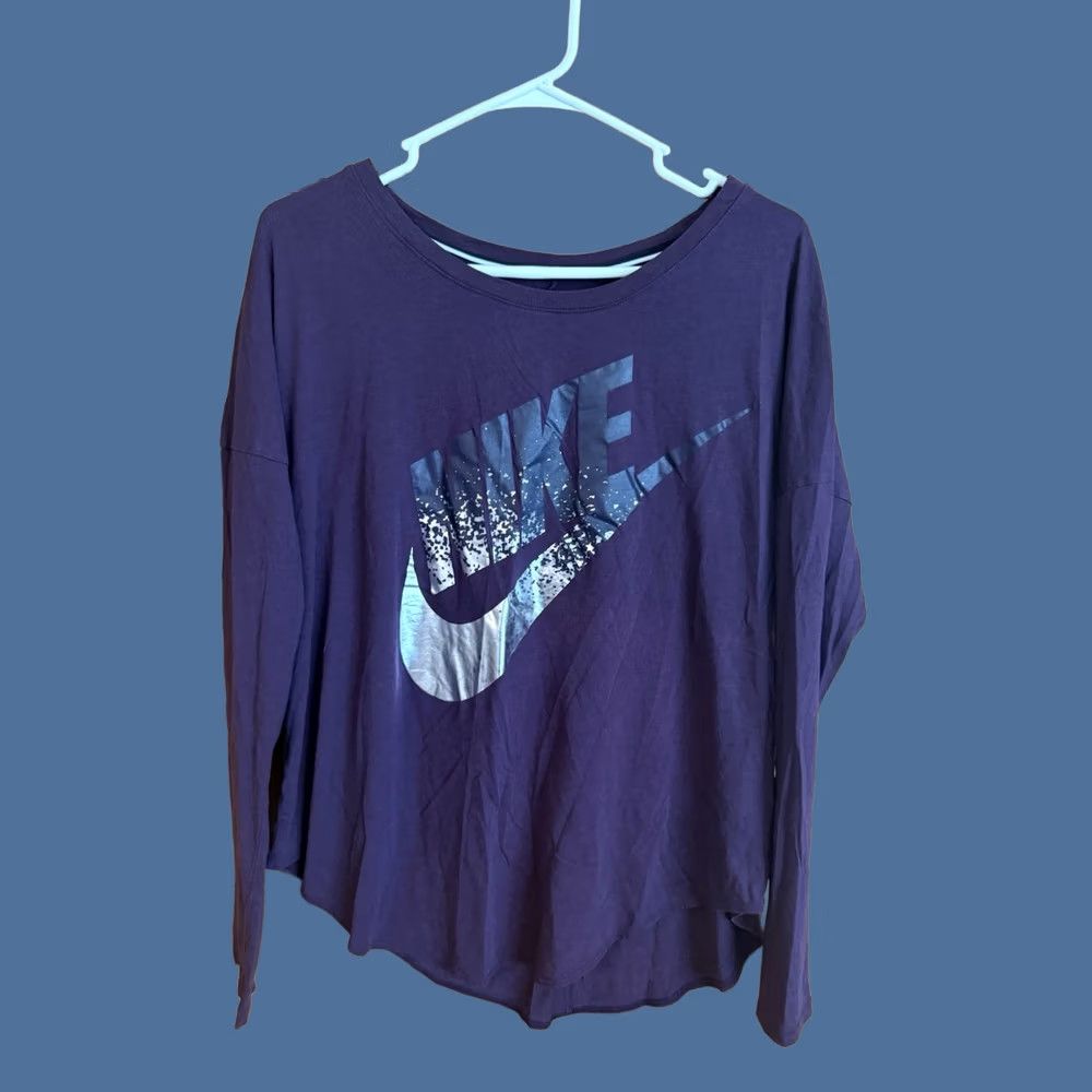 Nike Nike Women’s Logo Lightweight Long Sleeve Tee Purple Size Large Running Size L / US 10 / IT 46 - 1 Thumbnail