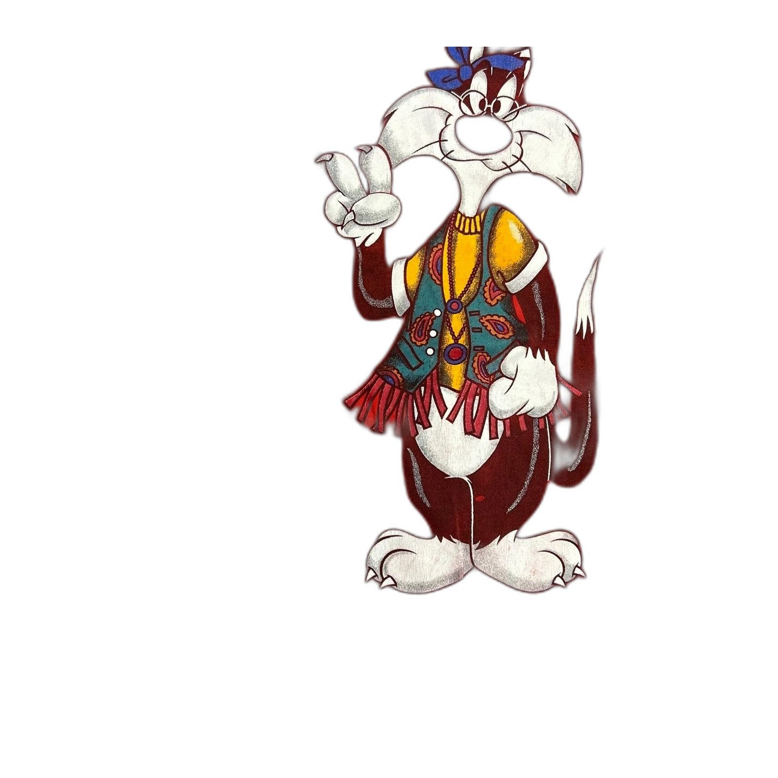Vintage XL Looney Tunes Sylvester Jerry Leigh Hoodie XL Red Size US XL / EU 56 / 4 - 2 Thumbnail