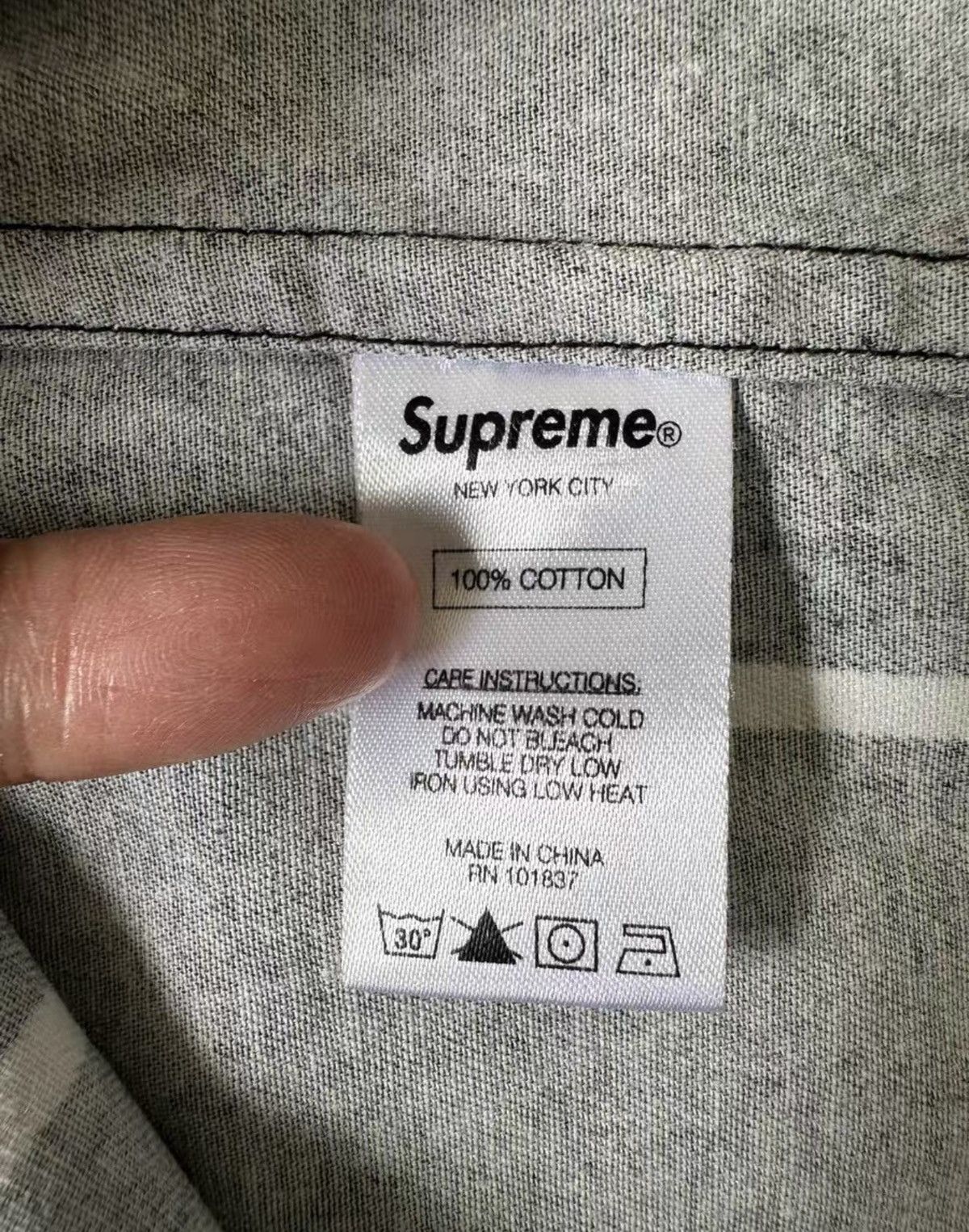 Supreme Supreme stripe work shirt jacket Size US M / EU 48-50 / 2 - 5 Thumbnail