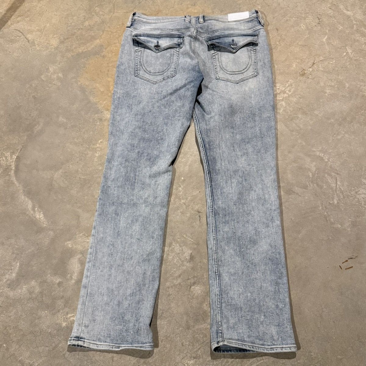True Religion Vtg True Religion Ricky Faded Distressed Denim Y2K Cyber ERD Size US 34 / EU 50 - 2 Thumbnail