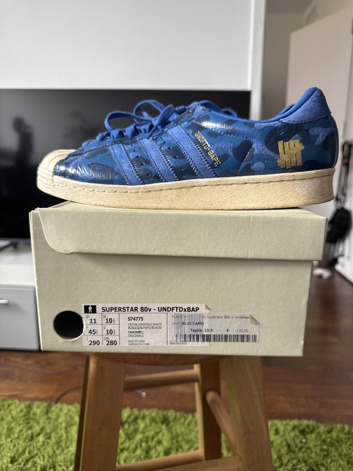 Adidas  Bape  Undefeated adidas Superstar 80s Undftd Bape Black Camo |  Grailed
