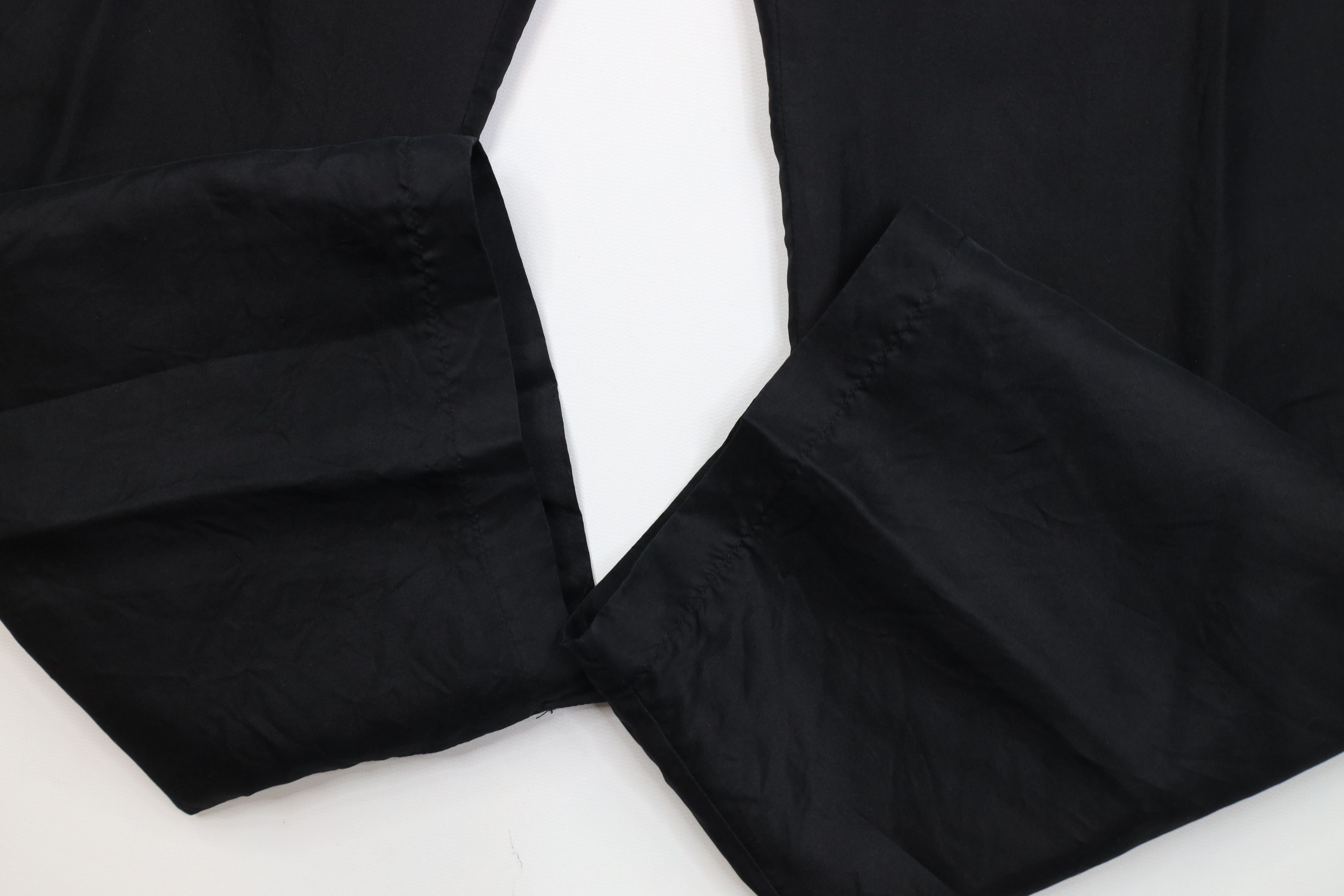 Vintage Vintage 90s Streetwear Blank Silk Wide Leg Pants Black Size 28" / US 6 / IT 42 - 7 Thumbnail