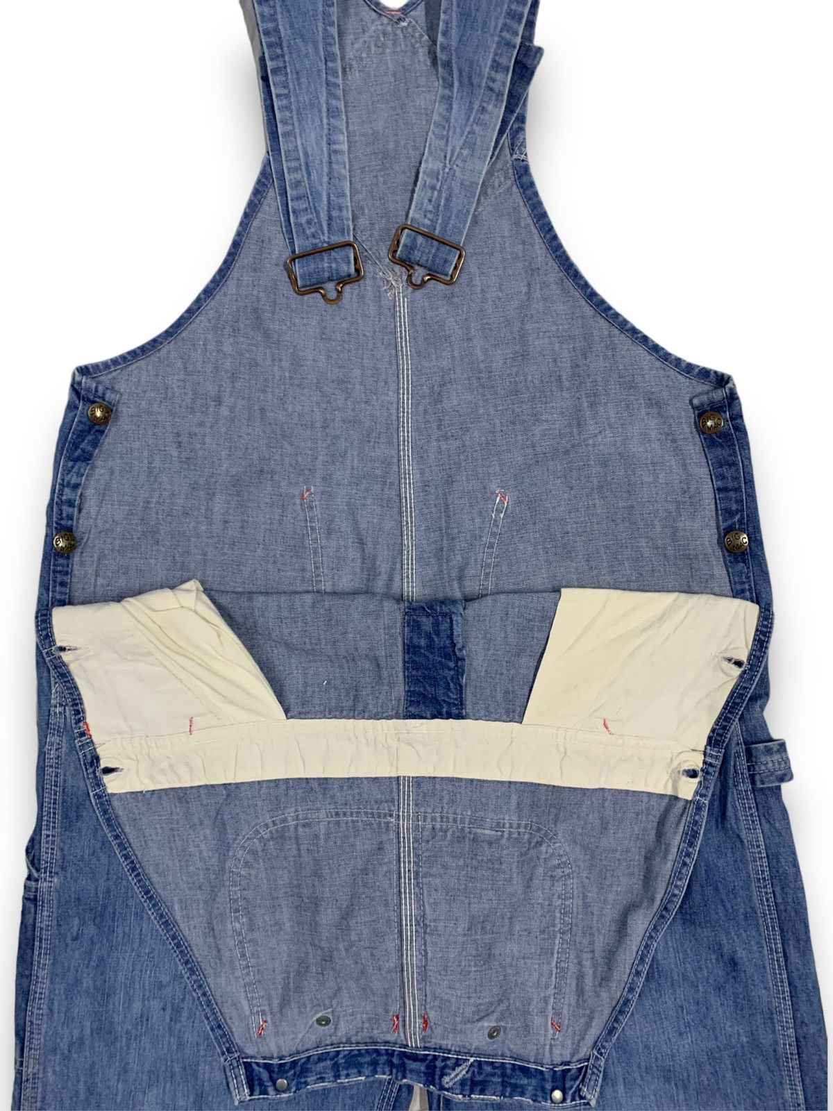 Big Mac Vintage 70s Big Mac Classic Baggy Carpenter Denim Overalls Size US 37 - 8 Thumbnail