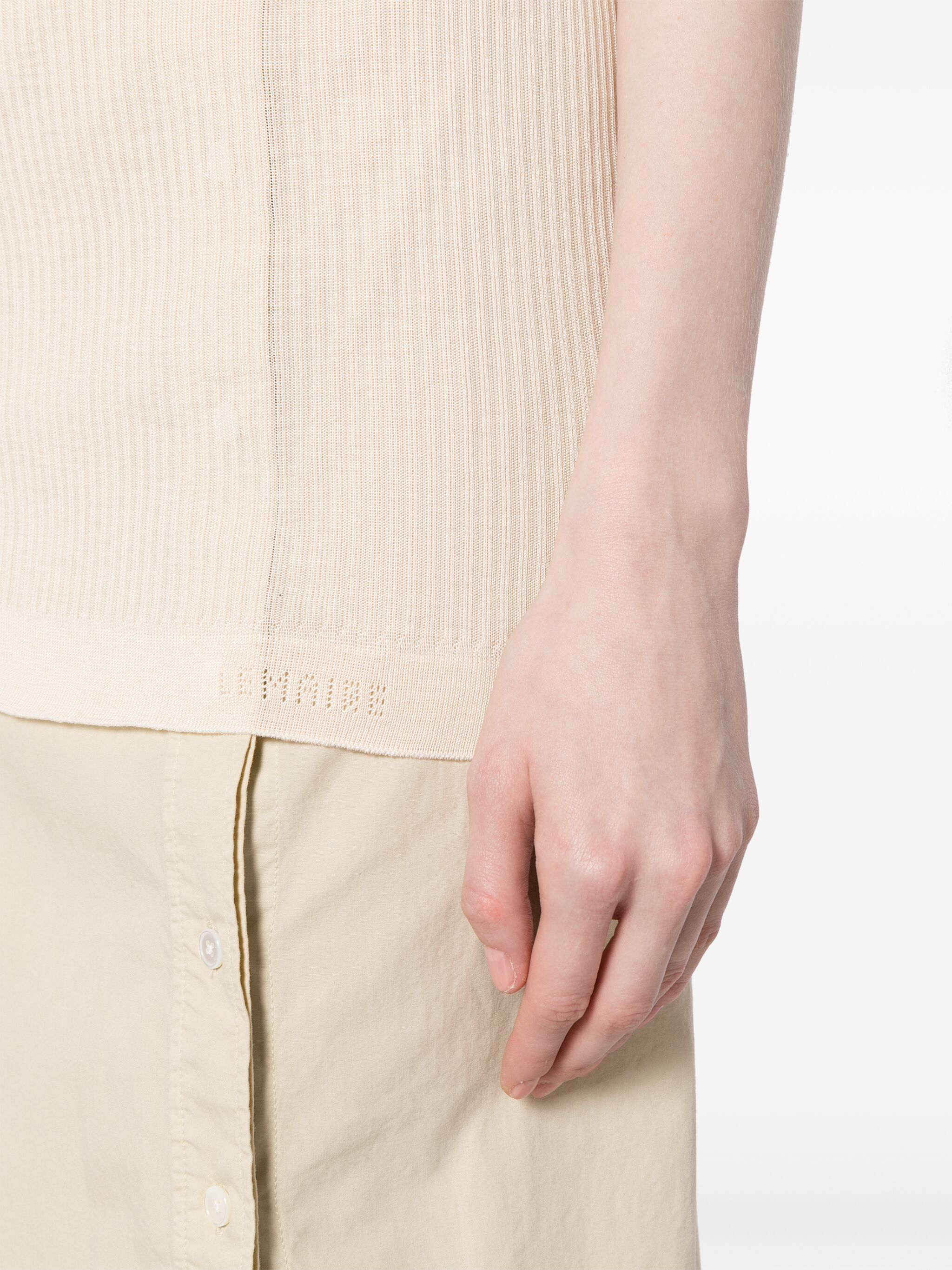 Lemaire o1s22i1n1024 Seamless Sleeveless Top in Neutro Size M / US 6-8 / IT 42-44 - 4 Thumbnail