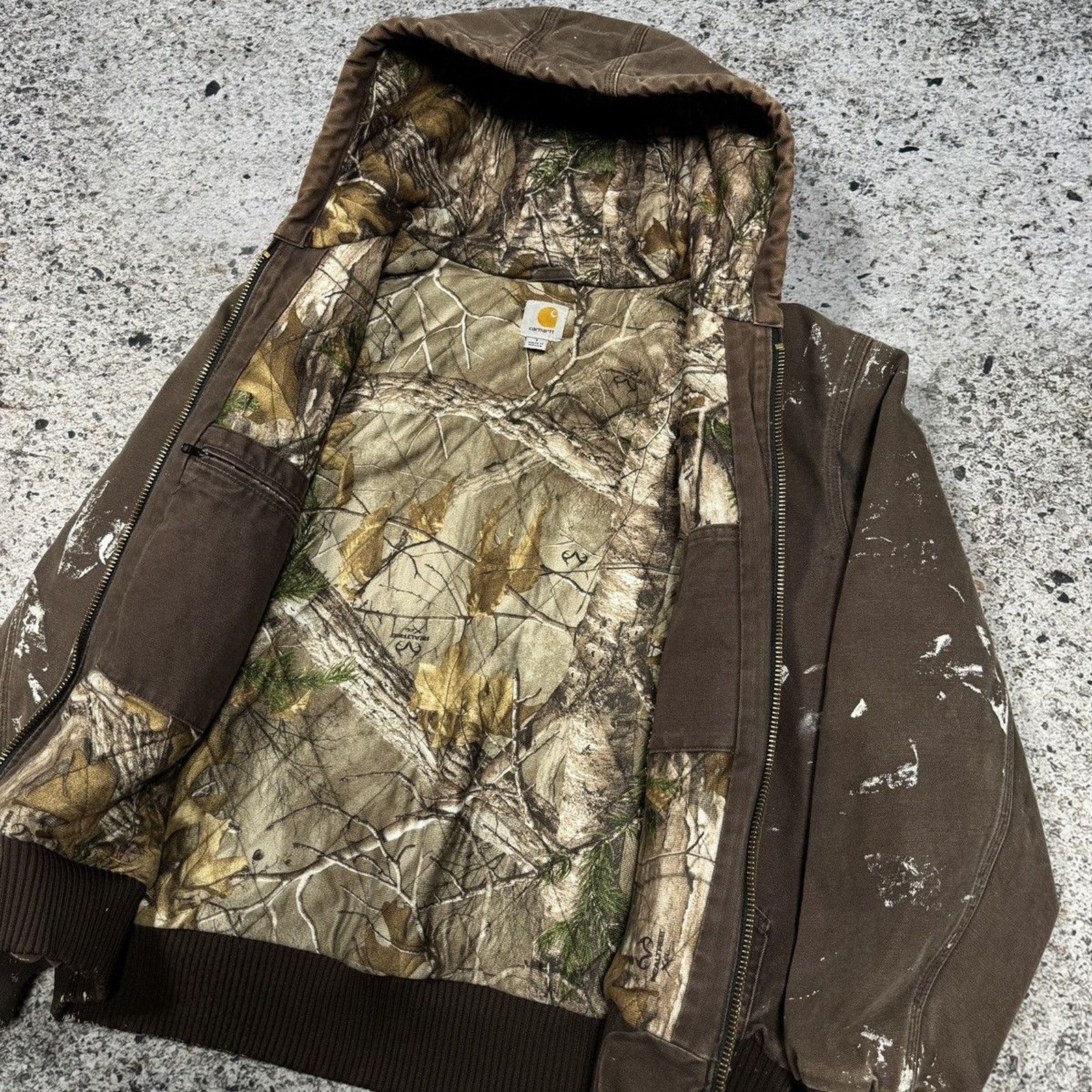Carhartt Realtree Thrashed Faded Distressed Jacket ERD Grunge Chrome Size US L / EU 52-54 / 3 - 5 Thumbnail