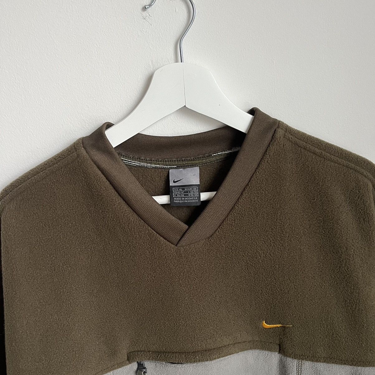Nike Vintage Nike Khaki Fleece Sweatshirt Size US XL / EU 56 / 4 - 3 Thumbnail