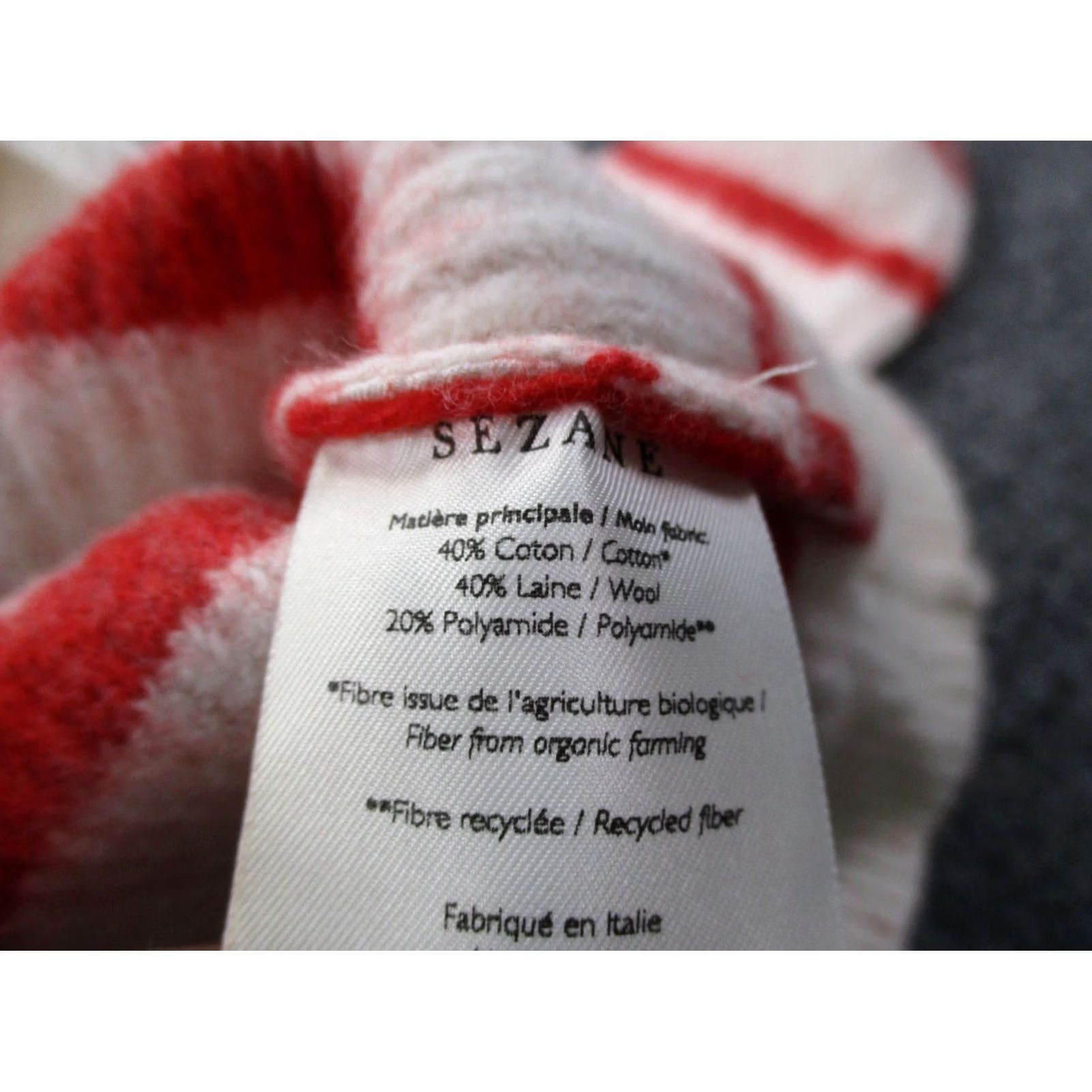 Vintage La Maille Sezane Sweater Womens XS White Striped Wool Classic Sezane Pullover Knit Shirt Womens XS White Striped Wool Classic Size XS / US 0-2 / IT 36-38 - 7 Thumbnail