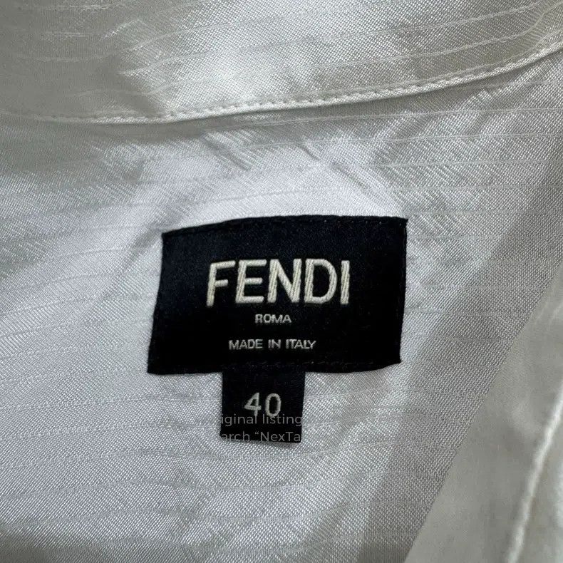 Fendi Fendi size 40 Monogram Stripe Short Sleeve Shirt Size US XXS / EU 40 - 3 Thumbnail