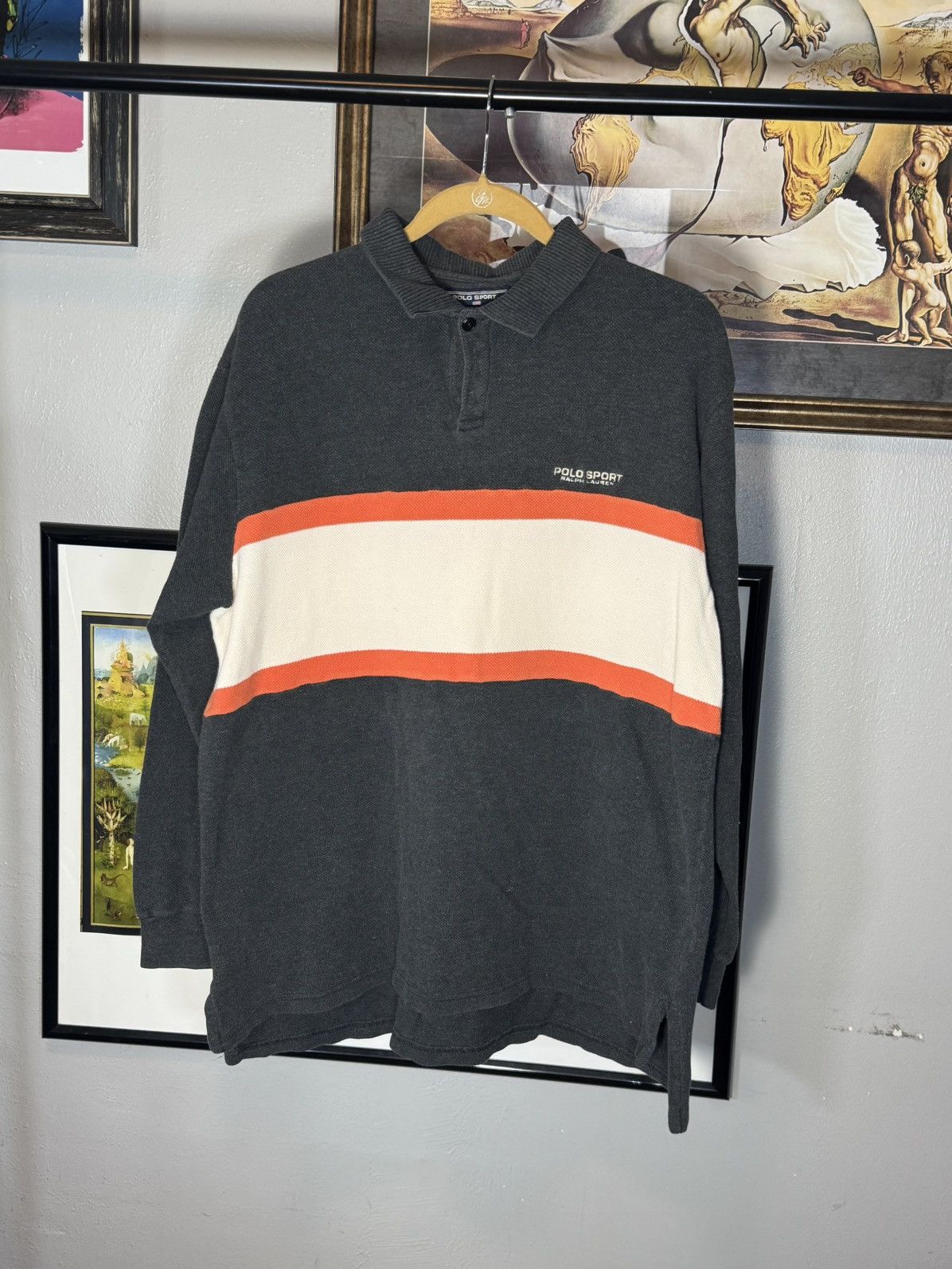 Polo Ralph Lauren Vintage Polo Sport Striped Rugby 90s Size US XL / EU 56 / 4 - 1 Thumbnail