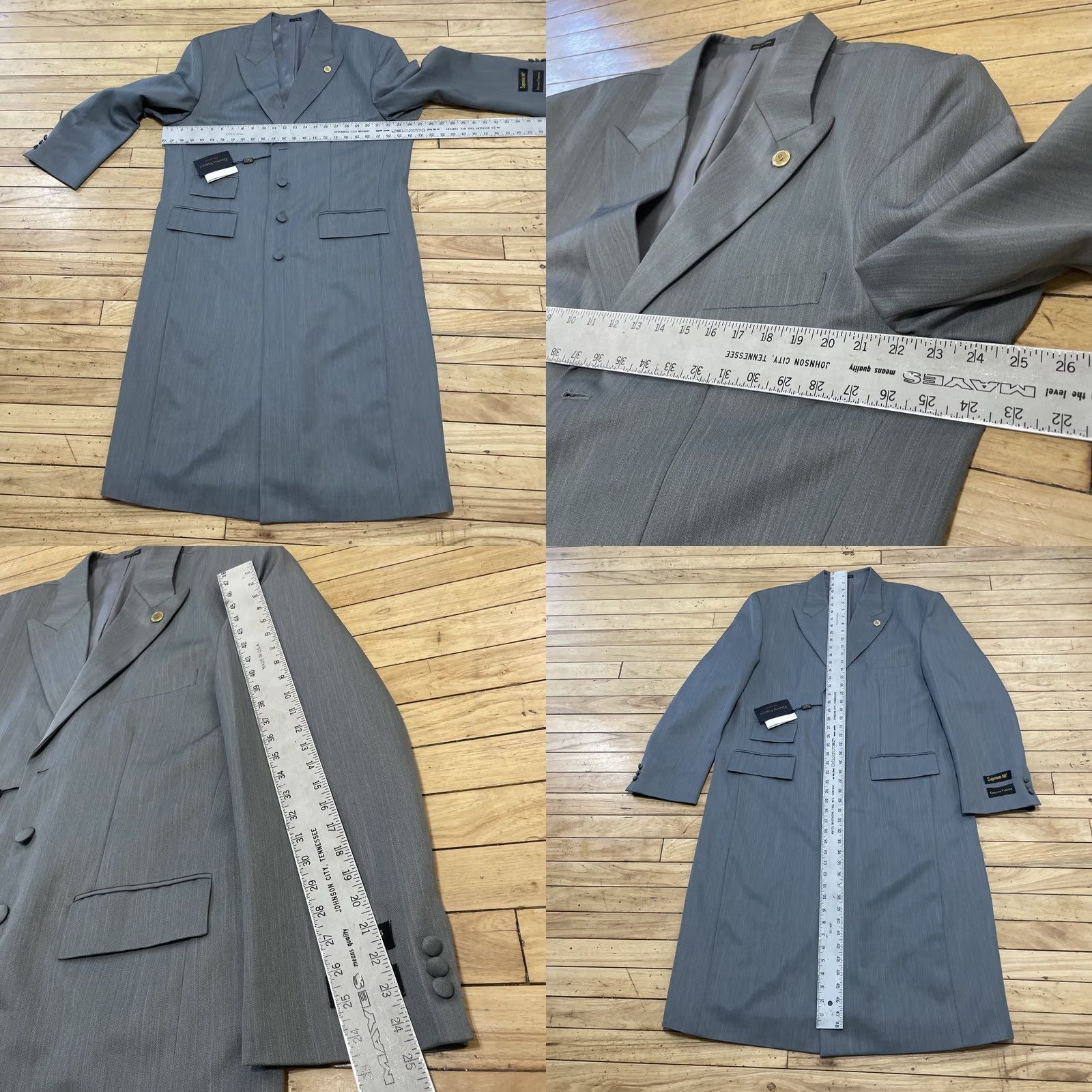 Vintage VINTAGE Gianni Vironi Super 100 Trench Coat Women 42R Gray Lightweight Sleek NEW Size M / US 6-8 / IT 42-44 - 9 Thumbnail