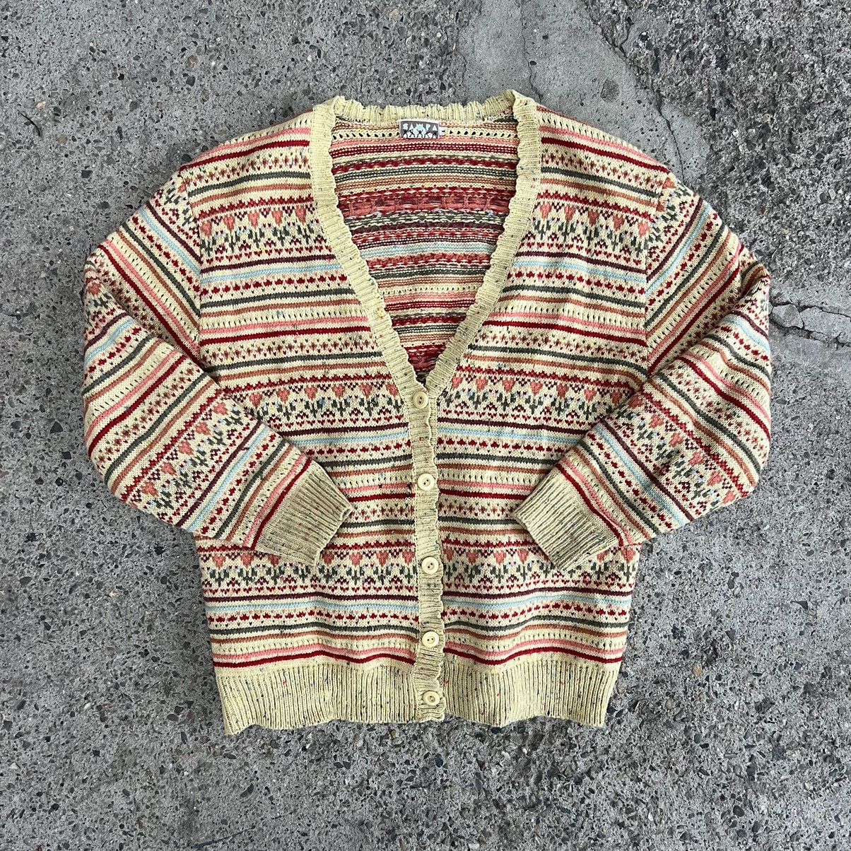 Other Vintage Folk Knitted Cardigan Size S/M Size M / US 6-8 / IT 42-44 - 1 Thumbnail