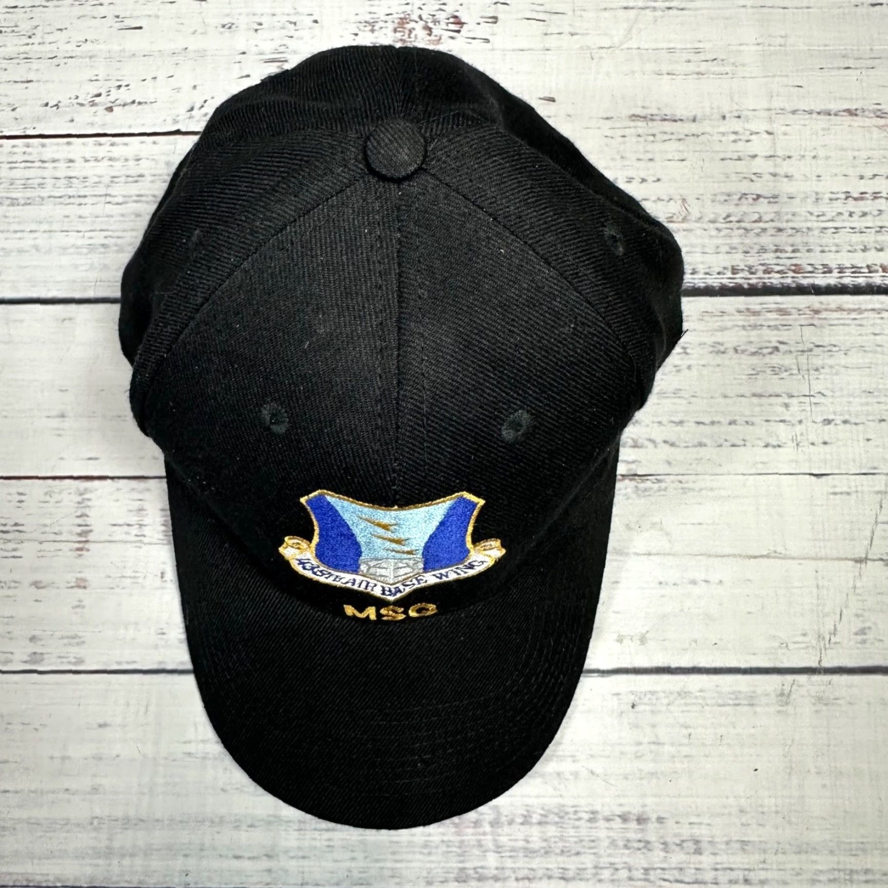 Vintage USAF 435th Air Base Wing MSG Adjustable Baseball Cap Black Swich Works Men One Size"} Size ONE SIZE - 3 Thumbnail