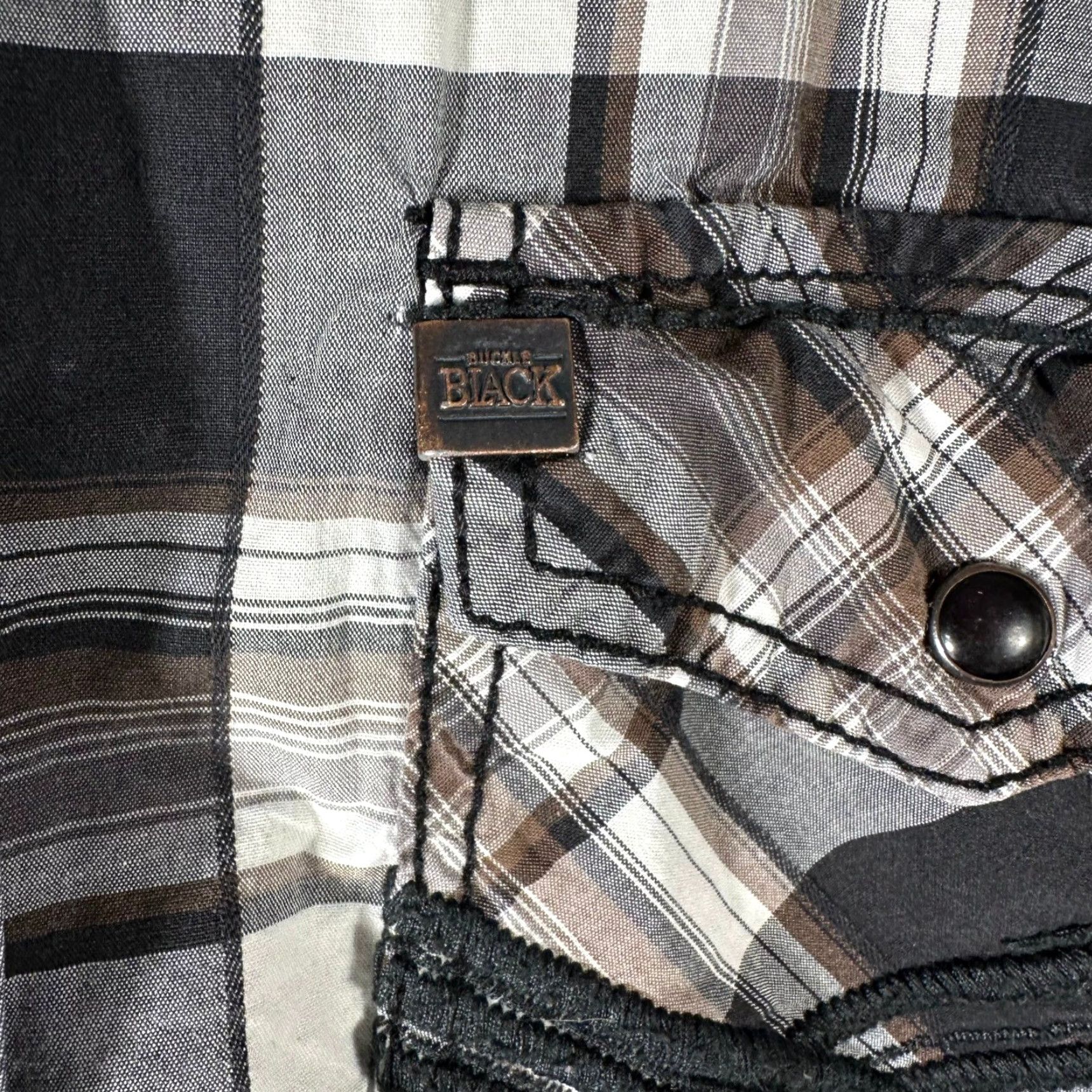 Buckle Black Buckle Black No 48 Mens Shirt Plaid Button Down Relaxed Fit L Multicolor Western Casual Workwear Long Sleeve Pocketed Size US L / EU 52-54 / 3 - 5 Thumbnail