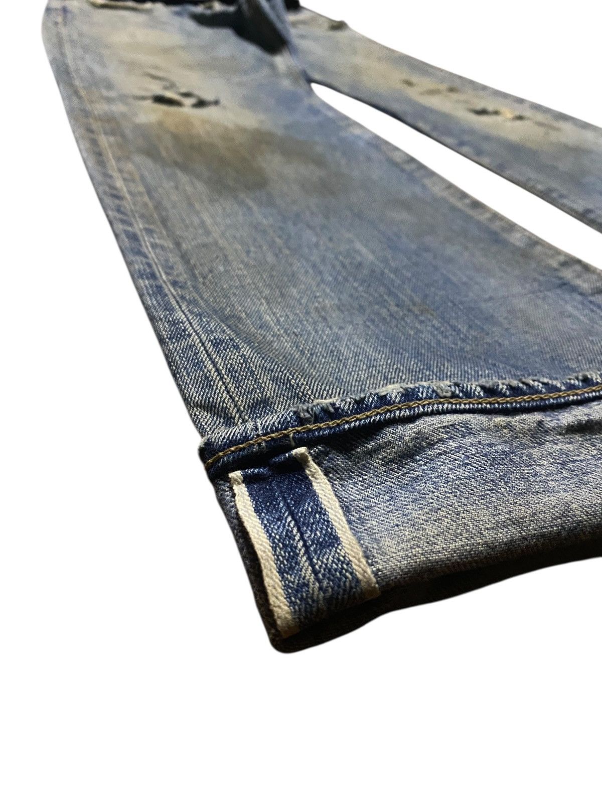 Junya Watanabe Vintage Blue Corn Japan Selvedge Heavy Faded Distressed Jean Size US 32 / EU 48 - 12 Thumbnail