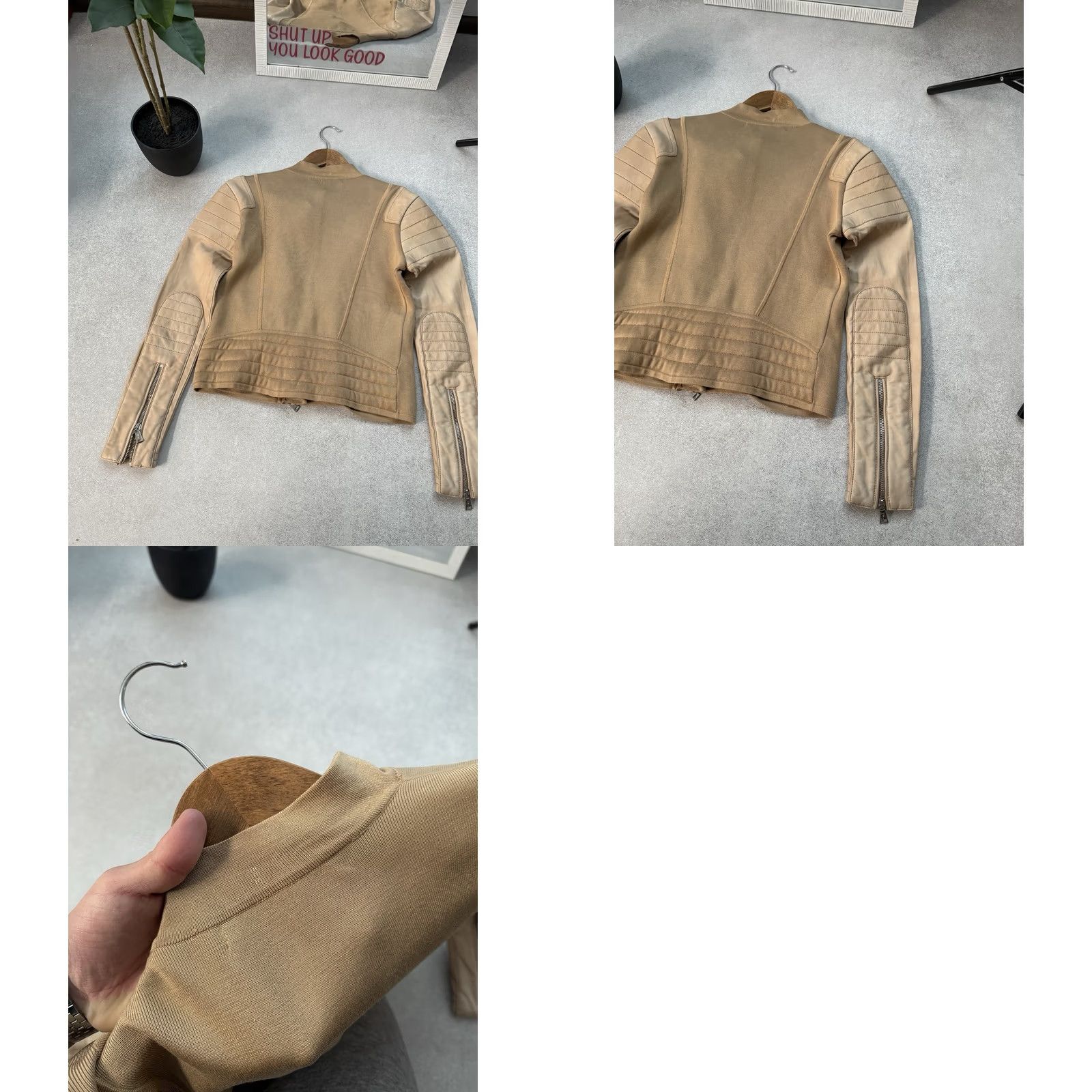 Ralph Lauren VINTAGE Ralph Lauren Leather Biker Jacket Womens Beige Size S Size S / US 4 / IT 40 - 11 Thumbnail